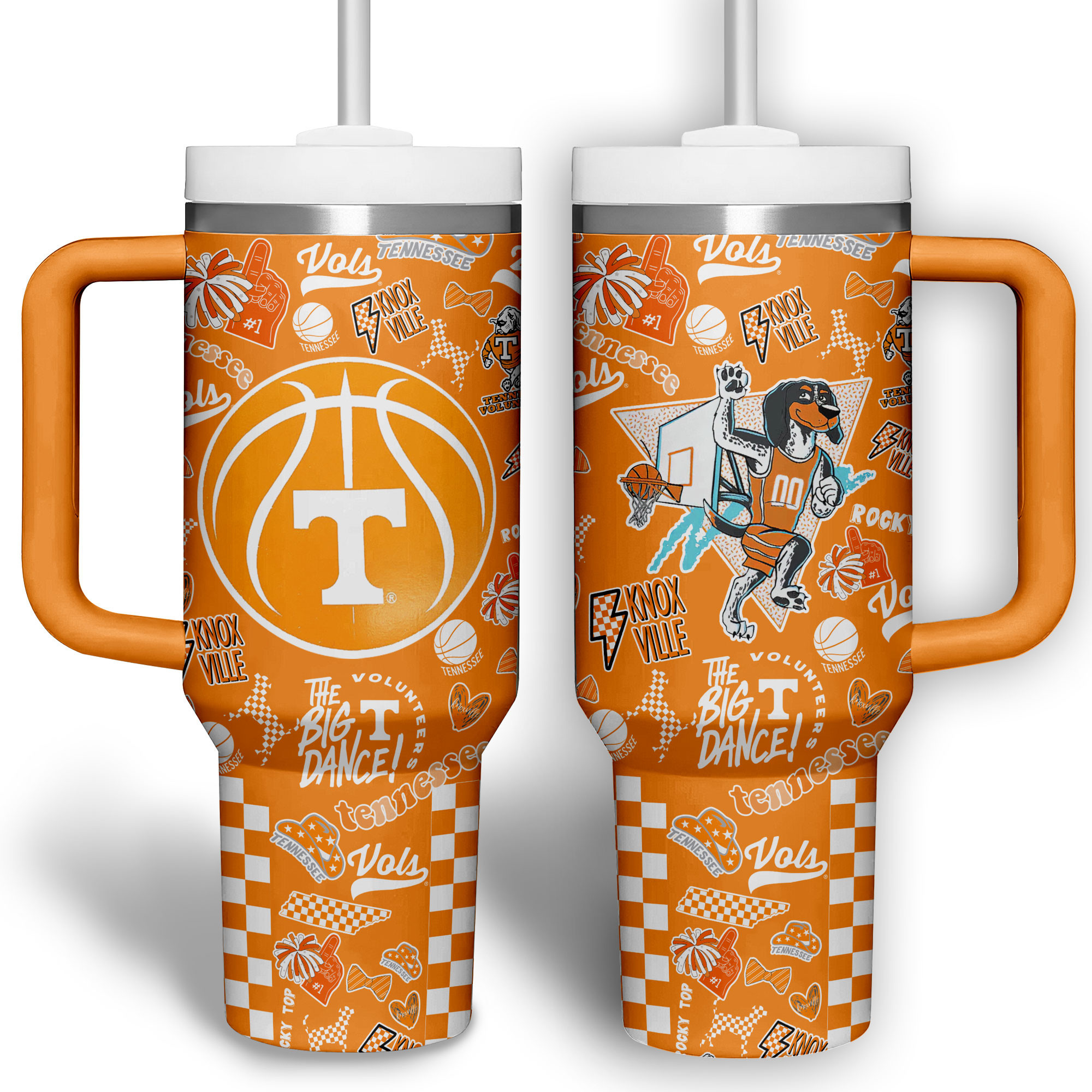 Tennessee Volunteers football NCAA Custom Stanley Cup 40 oz 30 oz Tumbler With Handle