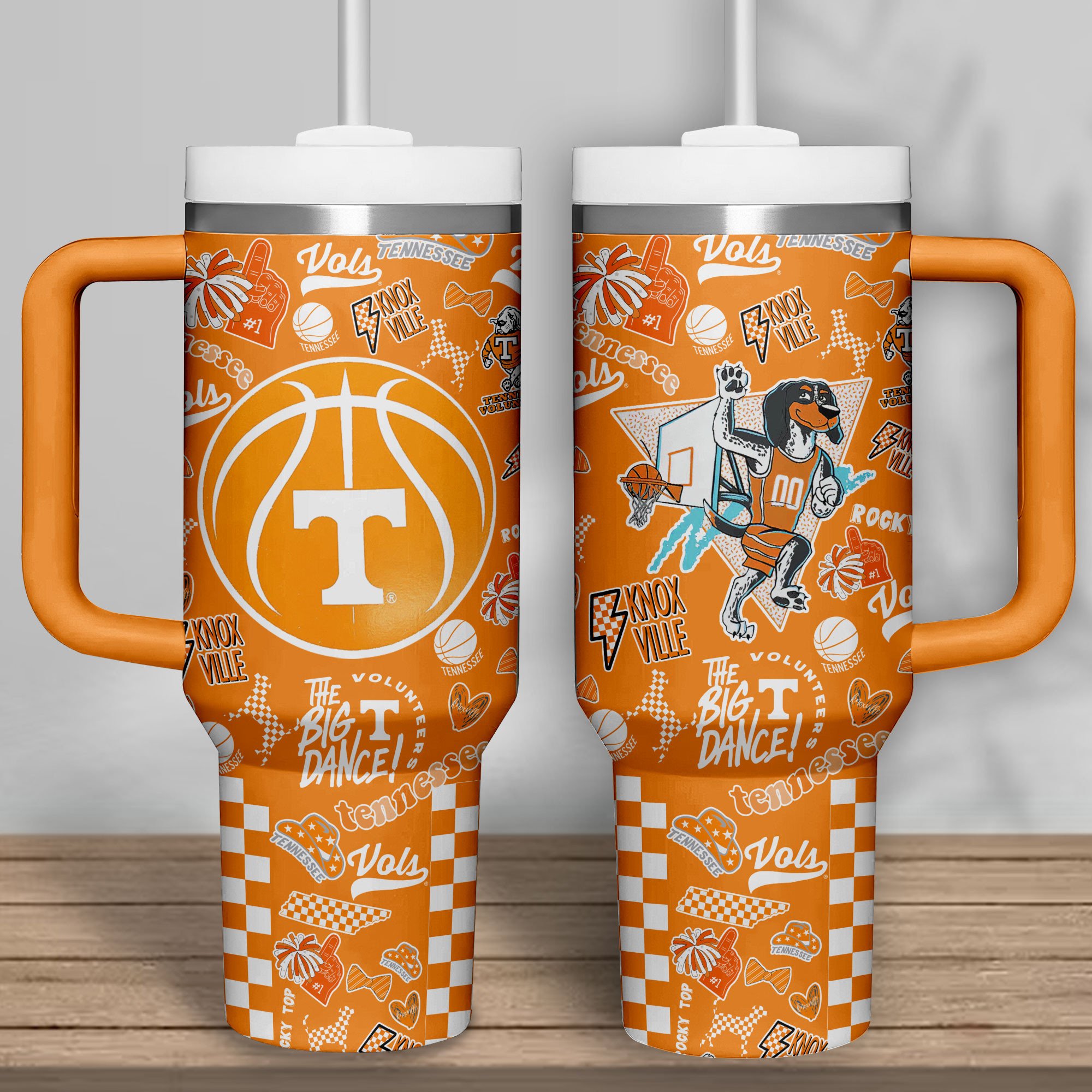 Tennessee Volunteers football NCAA Custom Stanley Cup 40 oz 30 oz Tumbler With Handle