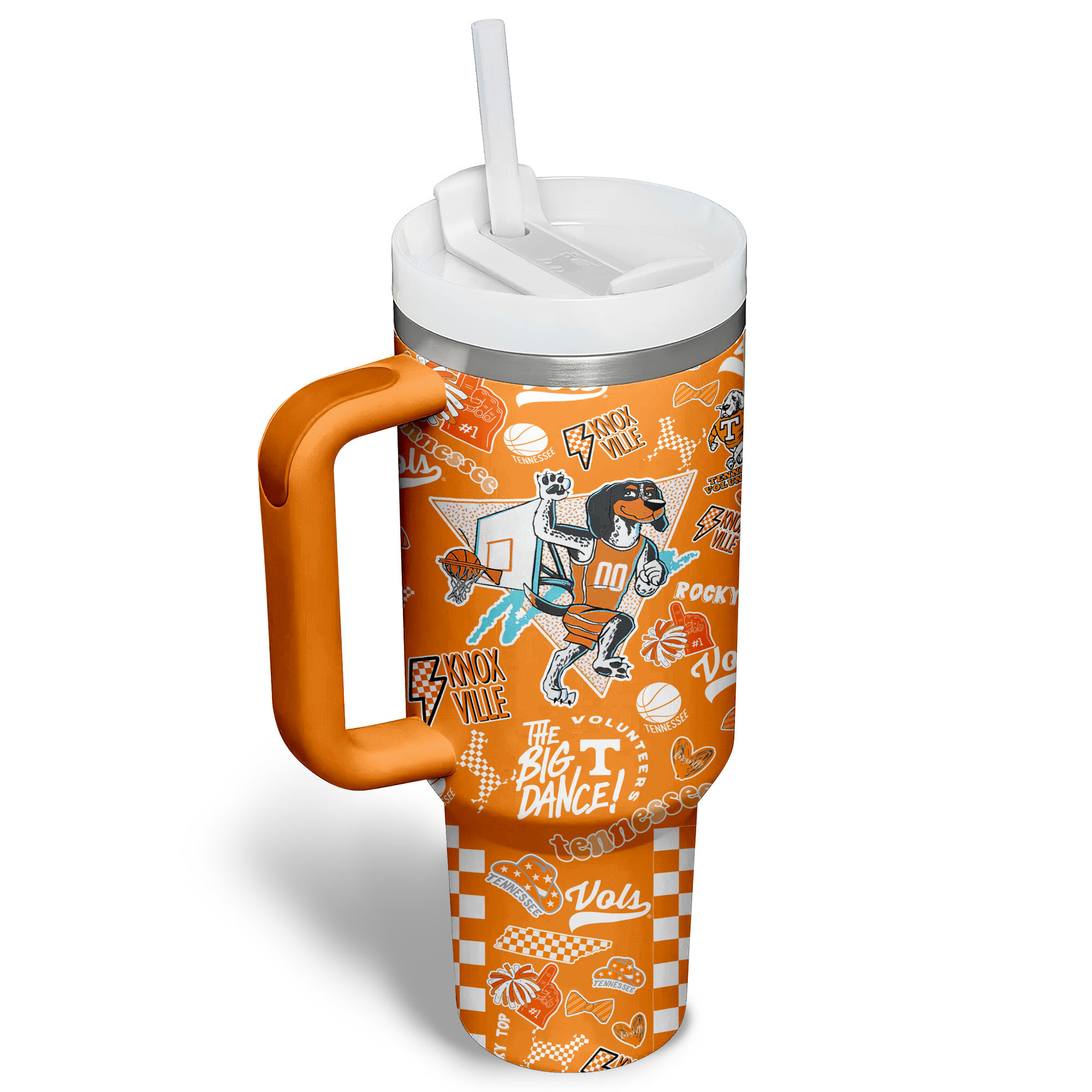 Tennessee Volunteers football NCAA Custom Stanley Cup 40 oz 30 oz Tumbler With Handle