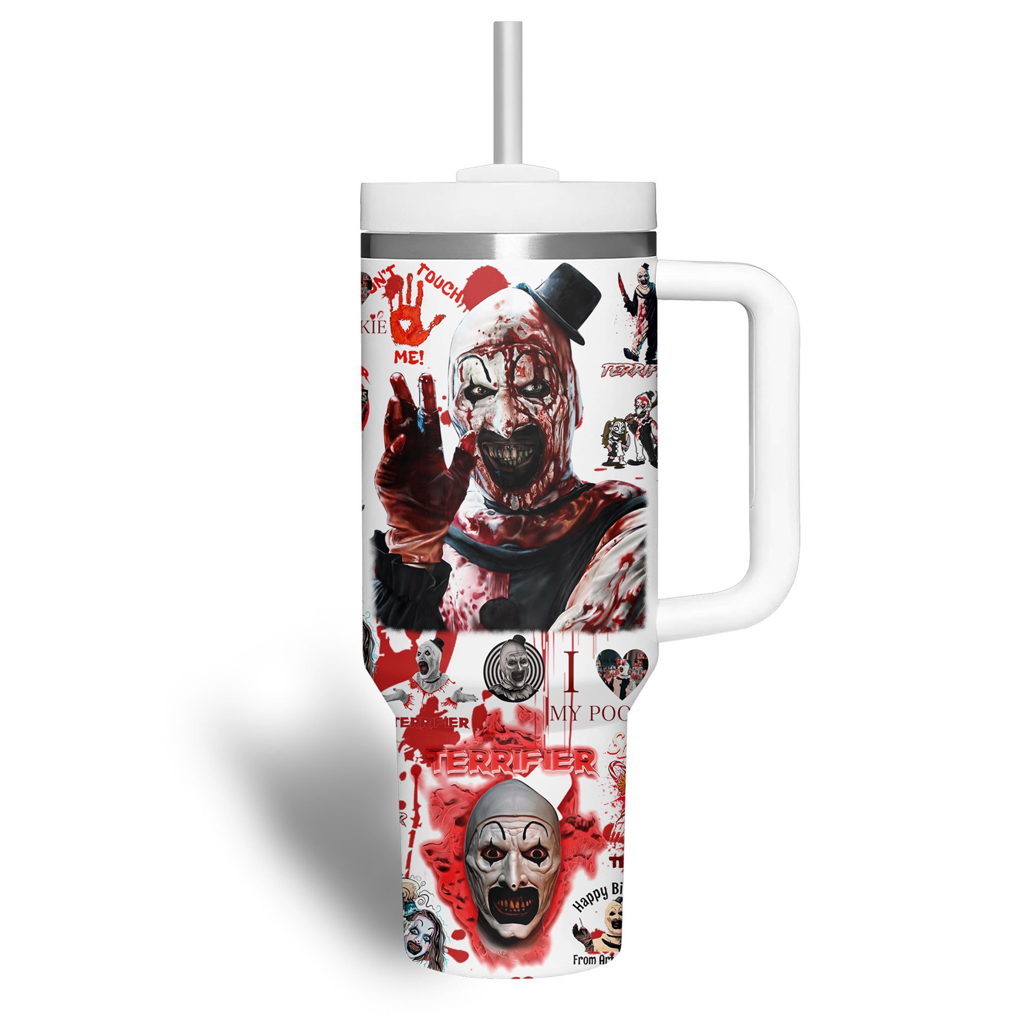 Terrifier Horror Movies Custom Stanley Cup 40 oz 30 oz Tumbler With Handle
