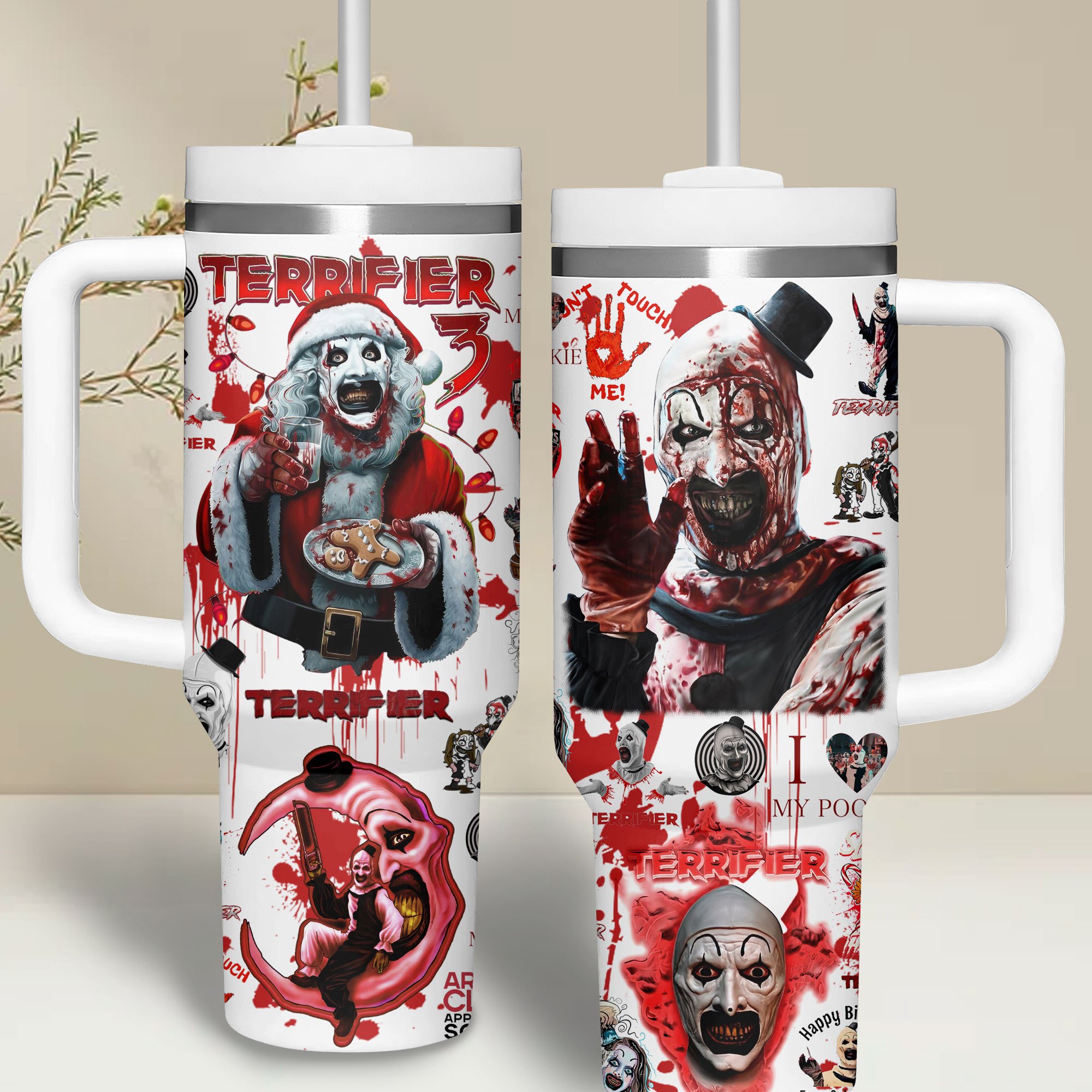 Terrifier Horror Movies Custom Stanley Cup 40 oz 30 oz Tumbler With Handle