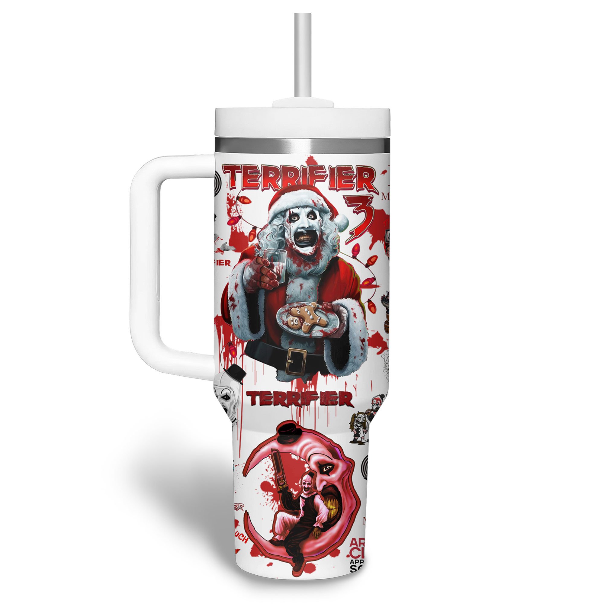 Terrifier Horror Movies Custom Stanley Cup 40 oz 30 oz Tumbler With Handle