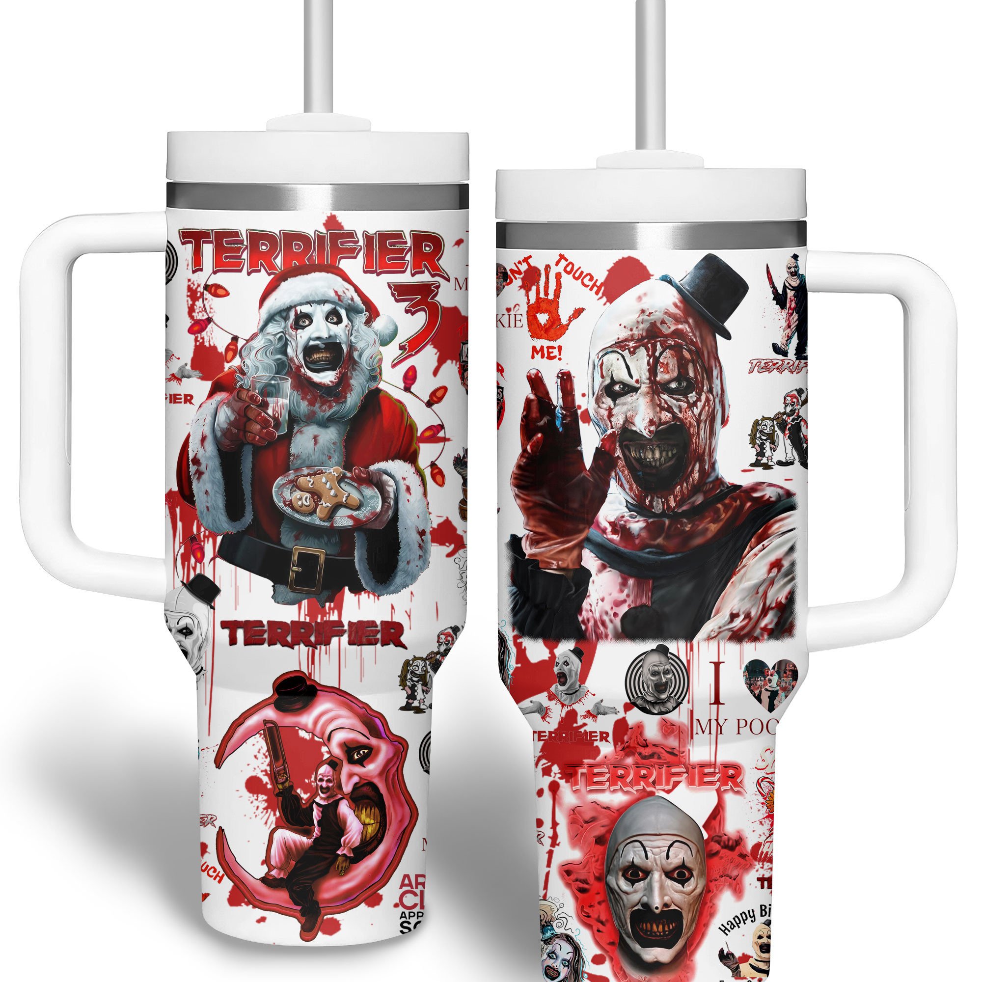 Terrifier Horror Movies Custom Stanley Cup 40 oz 30 oz Tumbler With Handle