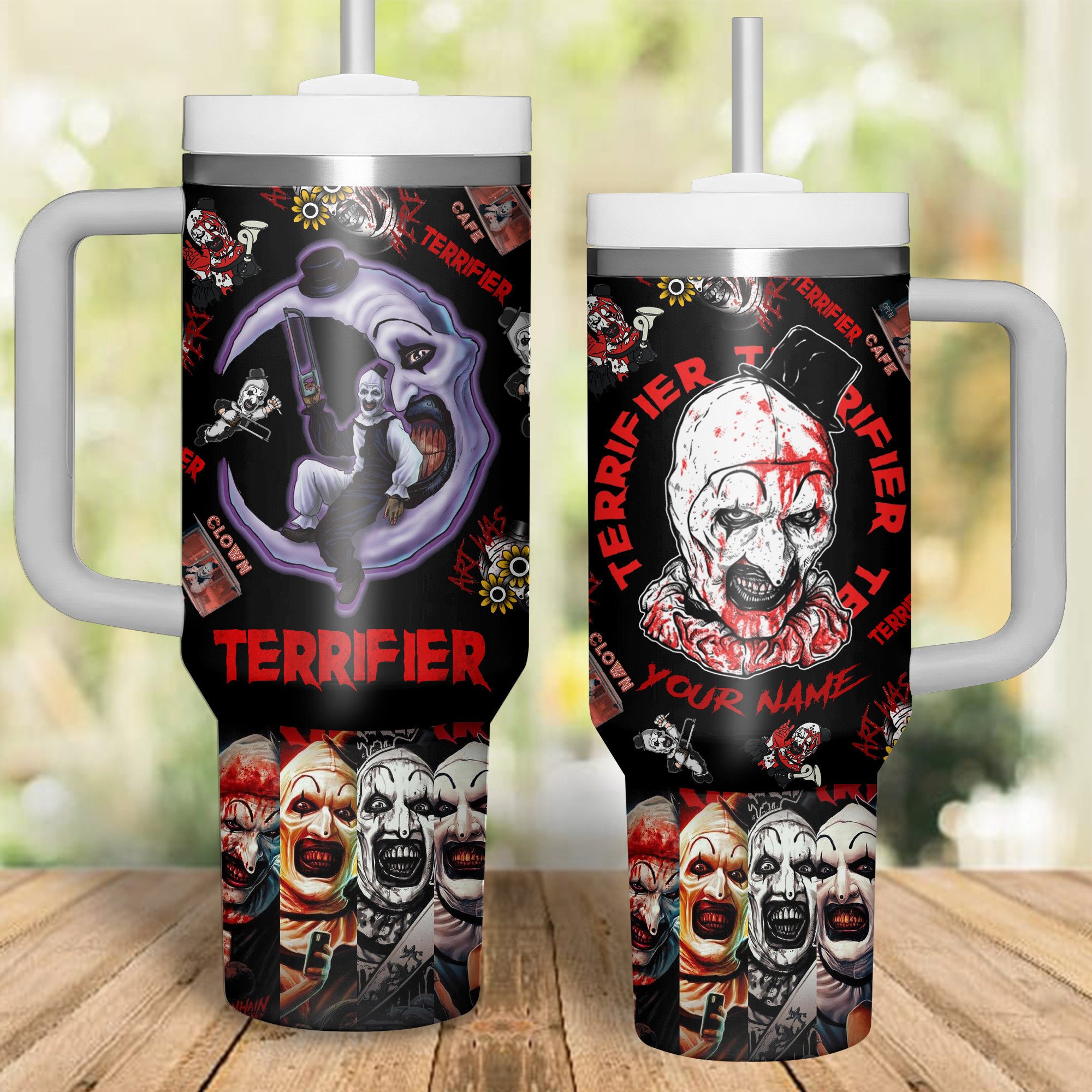 Terrifier Movies Custom Stanley Cup 40 oz 30 oz Tumbler With Handle