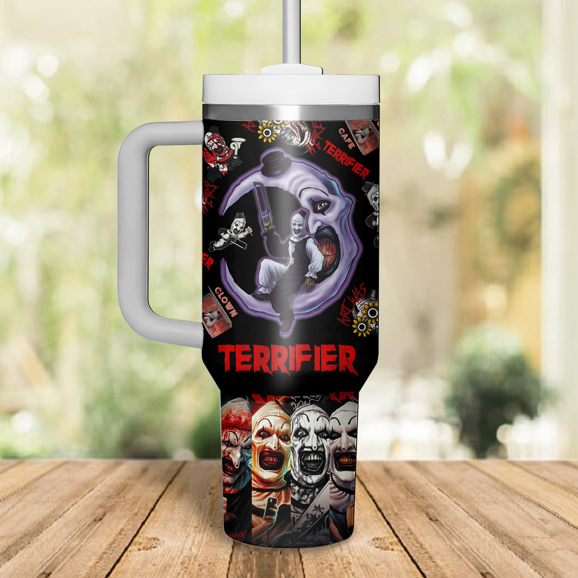 Terrifier Movies Custom Stanley Cup 40 oz 30 oz Tumbler With Handle