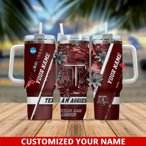 Texas A&M Aggies NCAA Custom Stanley Cup 40 oz 30 oz Tumbler With Handle