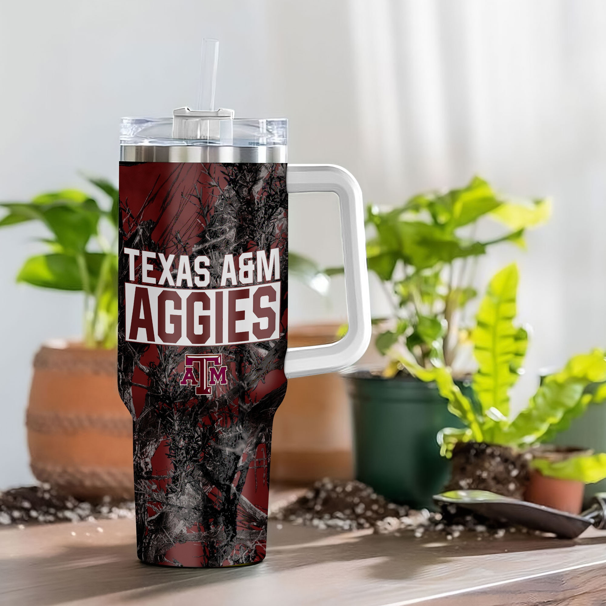 Texas A&M Aggies NCAA Hunting Custom Stanley Cup 40 oz 30 oz Tumbler With Handle