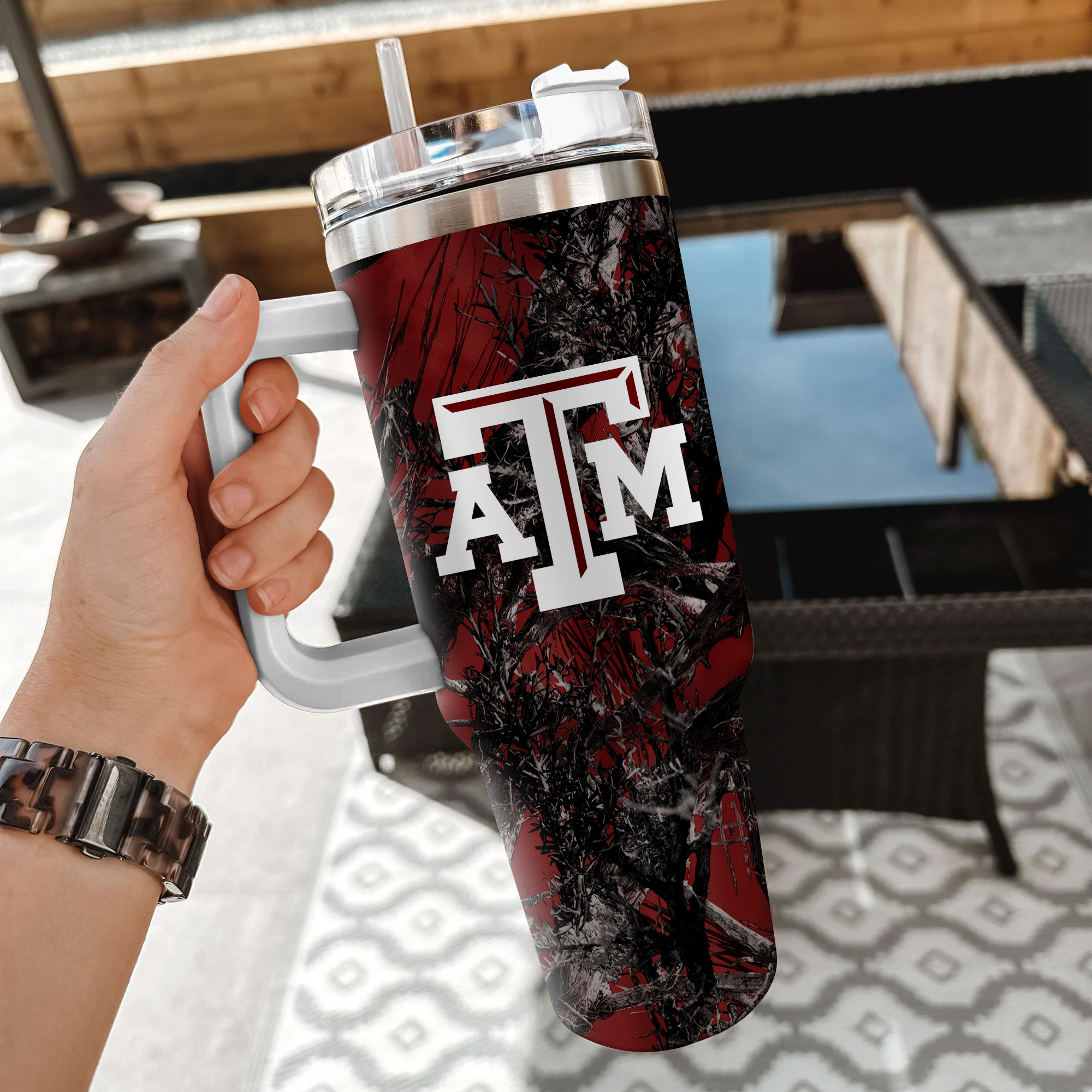 Texas A&M Aggies NCAA Hunting Custom Stanley Cup 40 oz 30 oz Tumbler With Handle