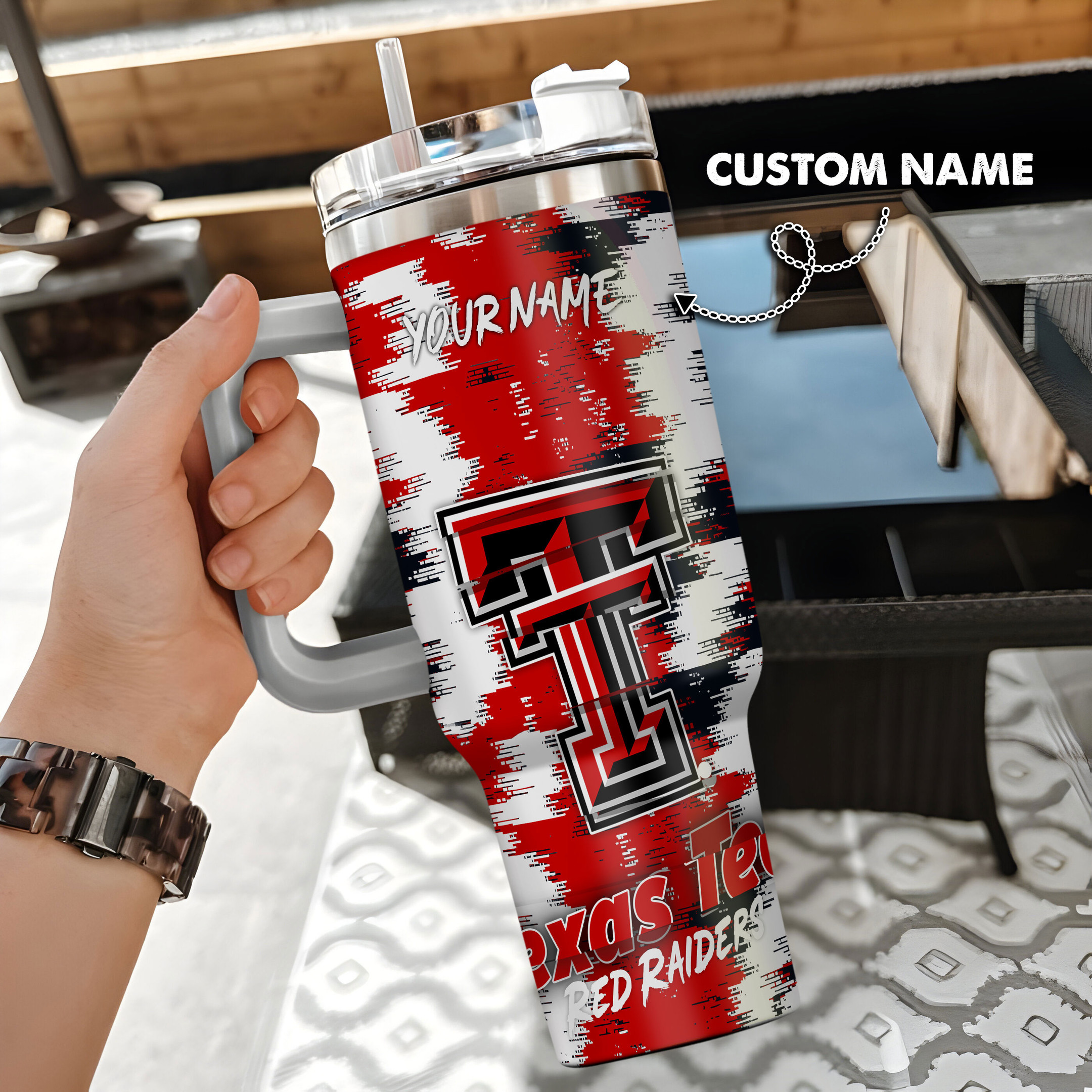 Texas Tech Red Raiders NCAA Custom Stanley Cup 40 oz 30 oz Tumbler With Handle