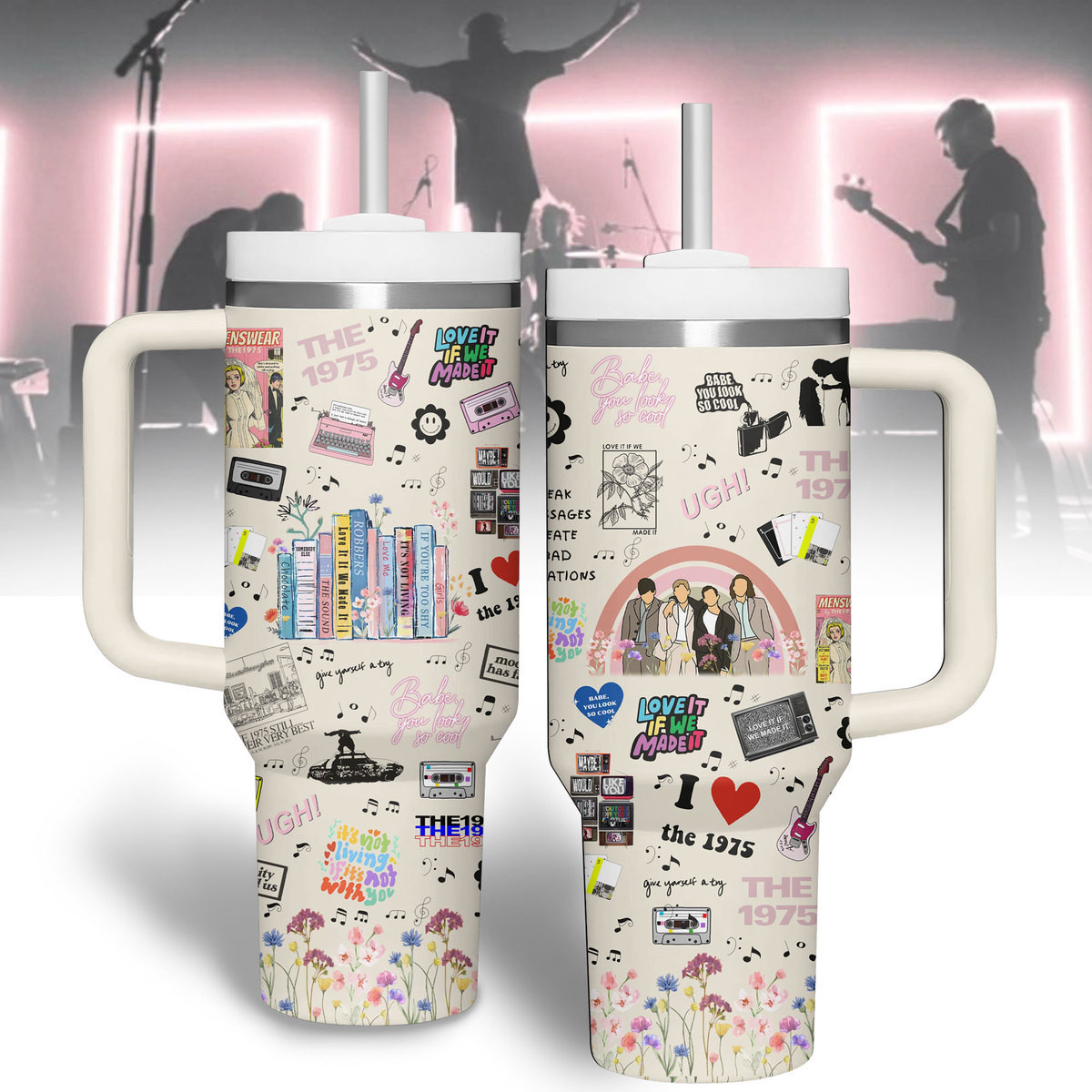 The 1975 Music Custom Stanley Cup 40 oz 30 oz Tumbler With Handle
