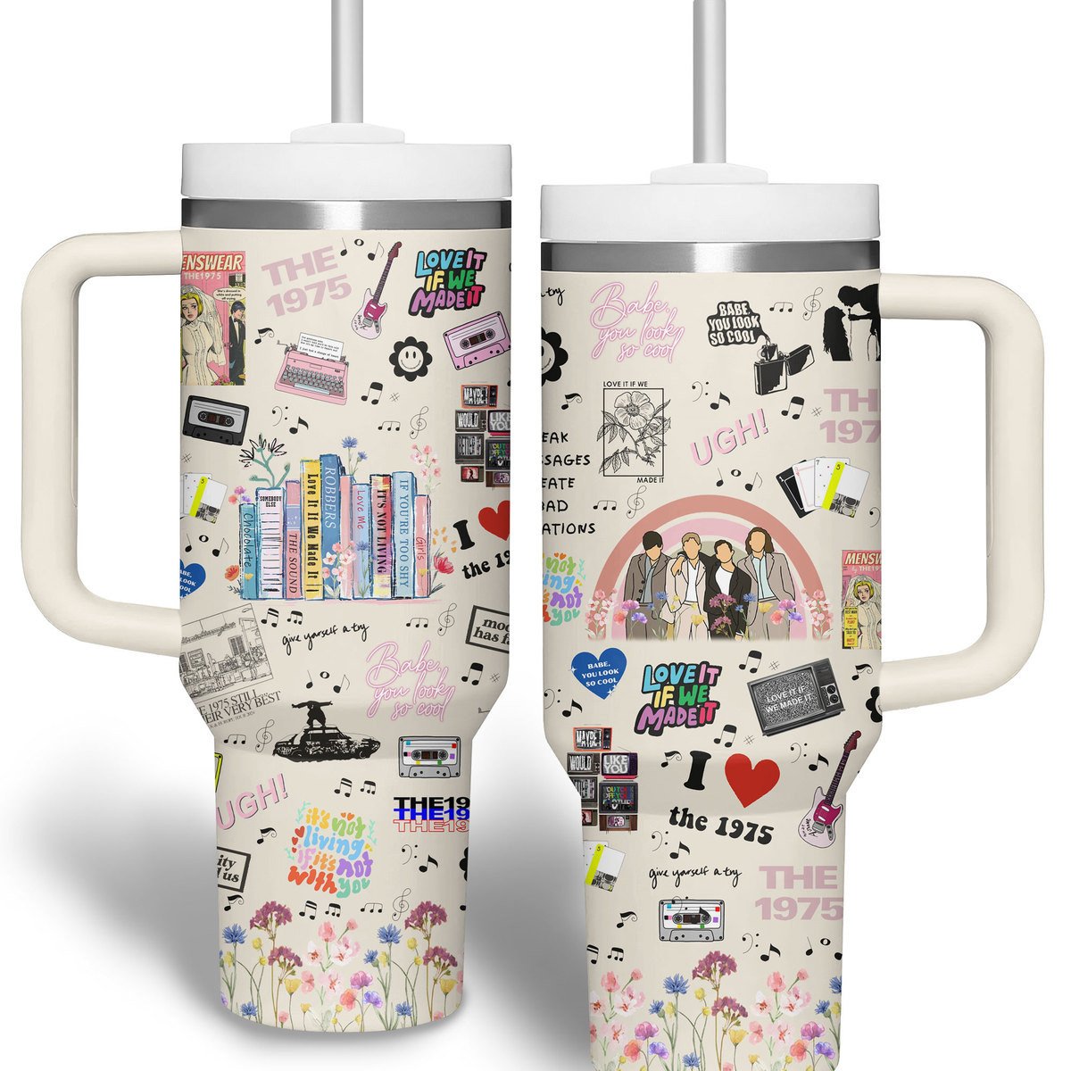 The 1975 Music Custom Stanley Cup 40 oz 30 oz Tumbler With Handle