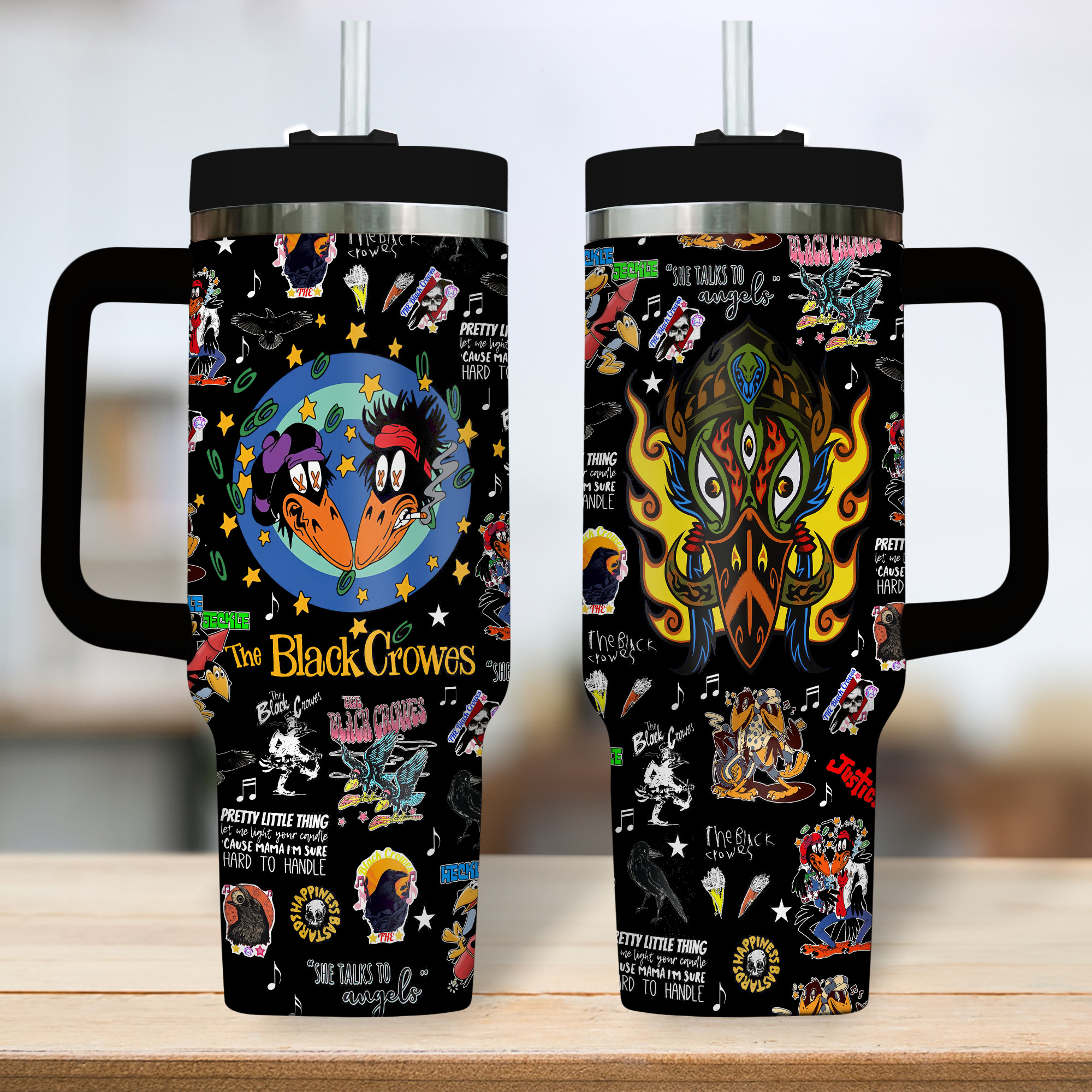 The Black Crowes Music Custom Stanley Cup 40 oz 30 oz Tumbler With Handle