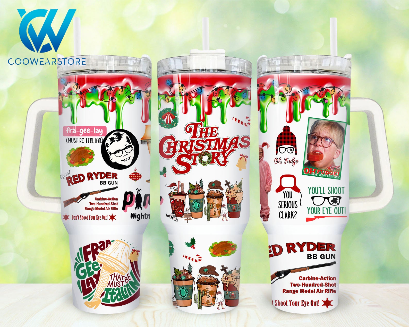 The Christmas Story Movies Custom Stanley Cup 40 oz 30 oz Tumbler With Handle