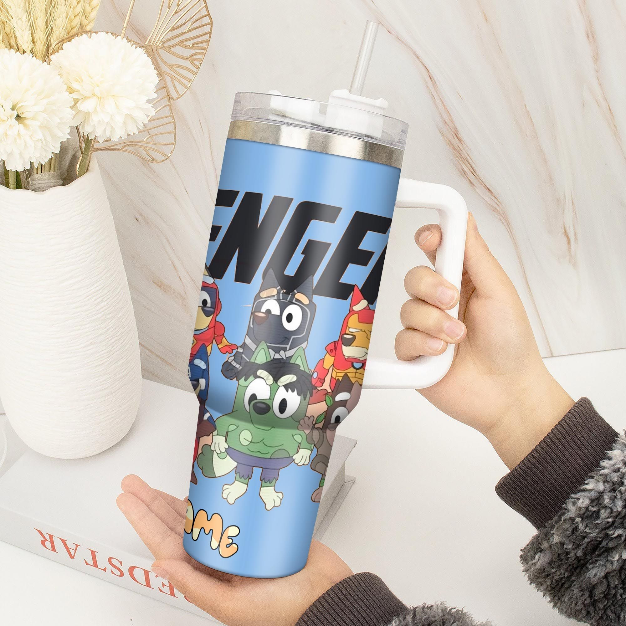 The Family Bluey Cartoon Custom Stanley Cup 40 oz 30 oz Tumbler With Handle