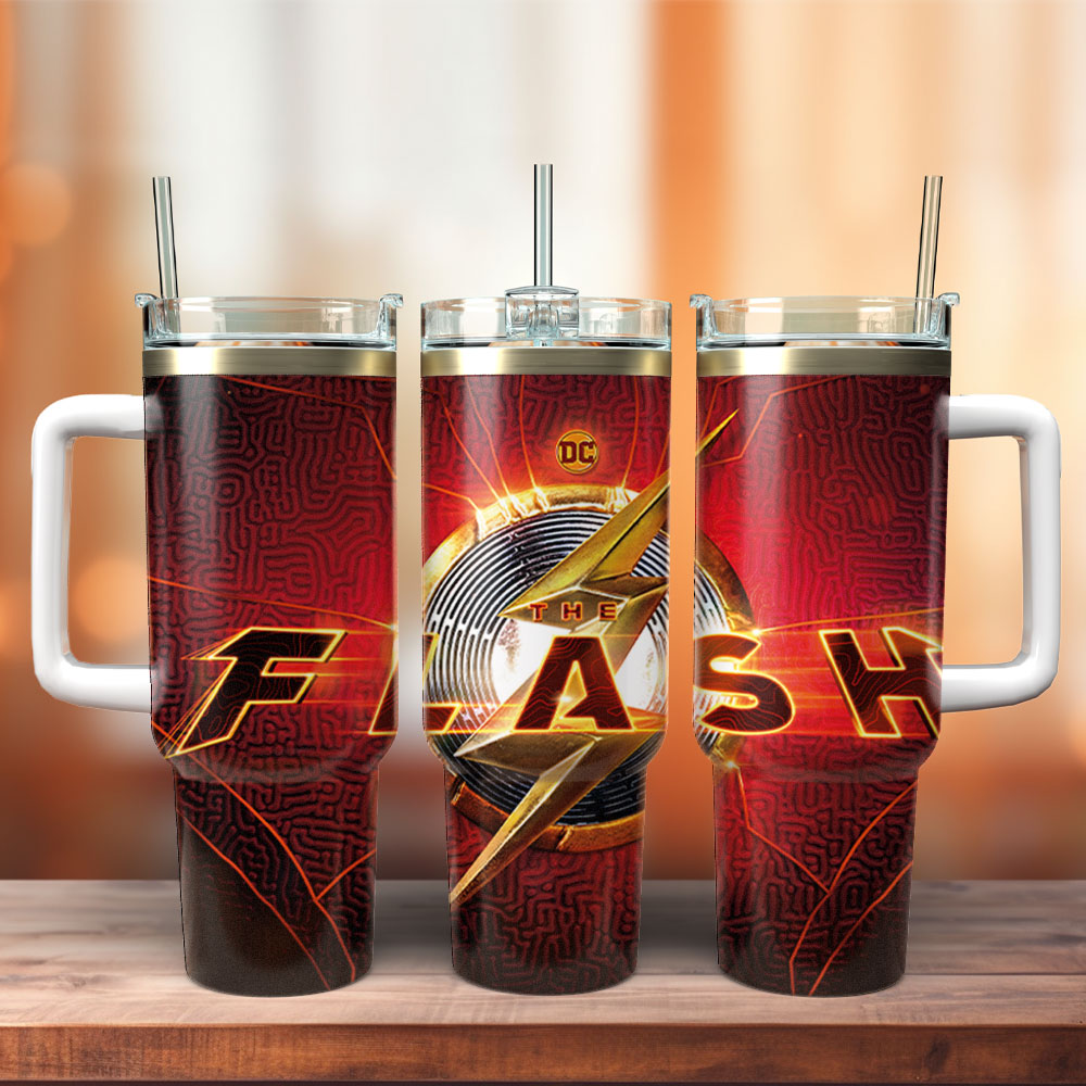 The Flash Movie Custom Stanley Cup 40 oz 30 oz Tumbler With Handle