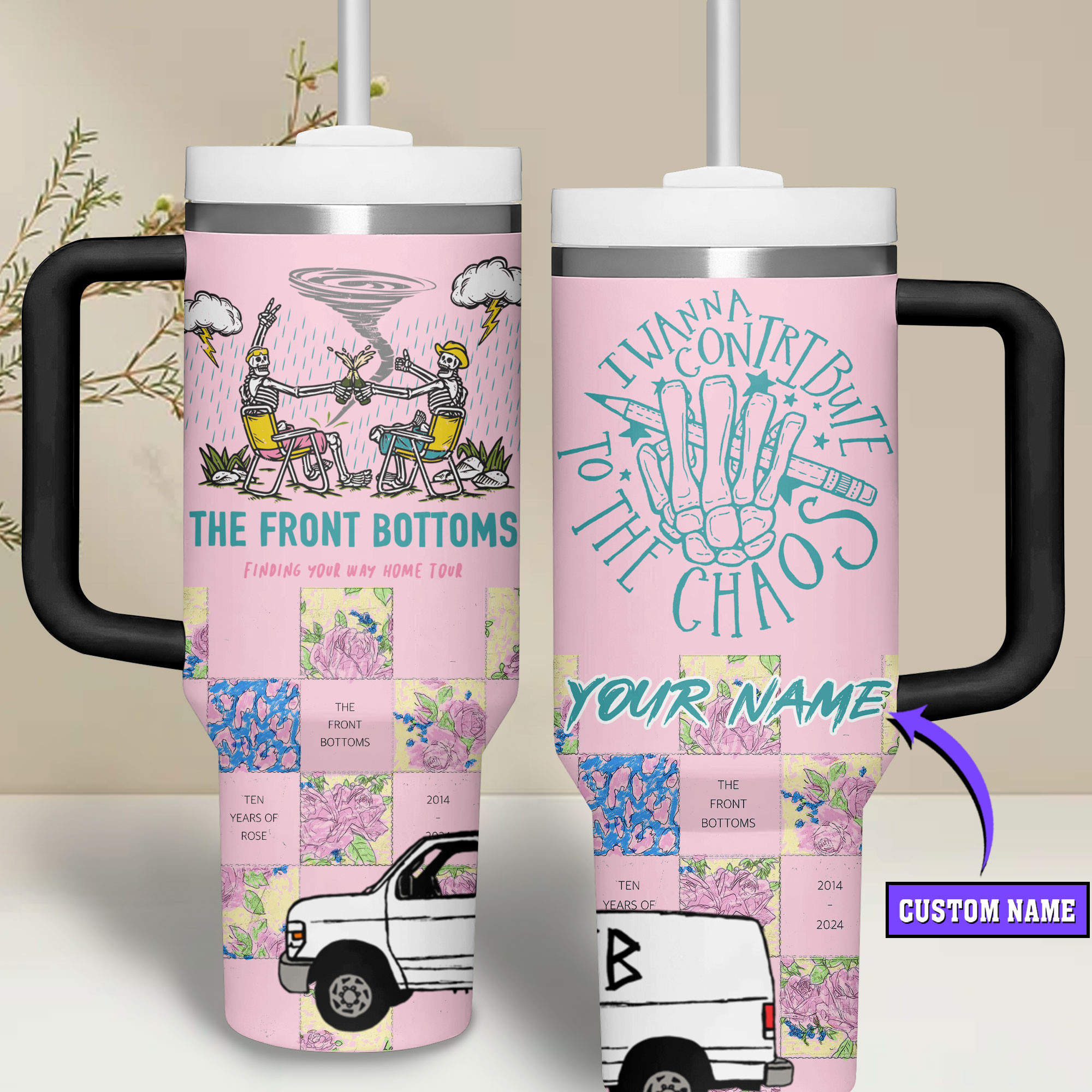 The Front Bottoms Music Custom Stanley Cup 40 oz 30 oz Tumbler With Handle