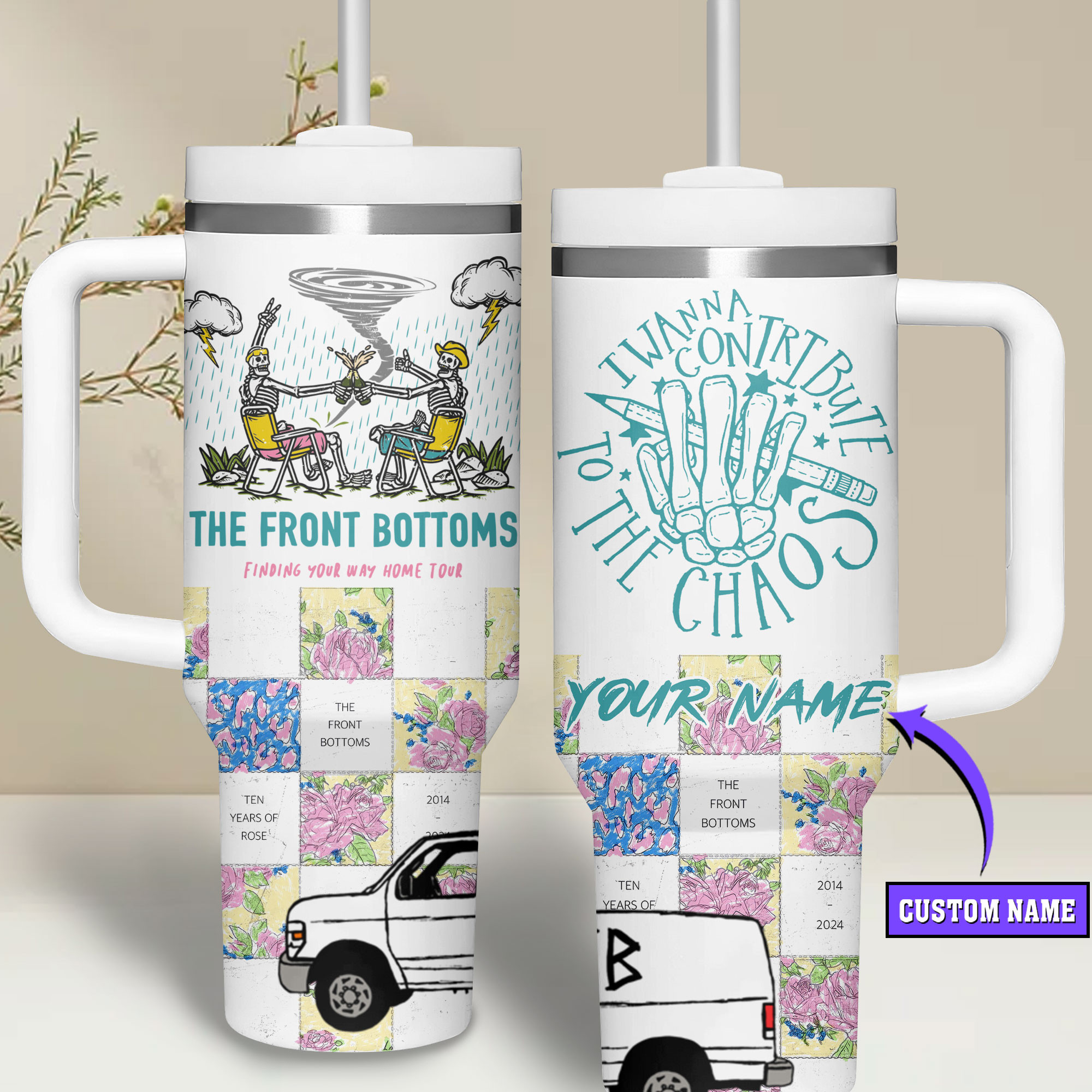 The Front Bottoms Music Custom Stanley Cup 40 oz 30 oz Tumbler With Handle