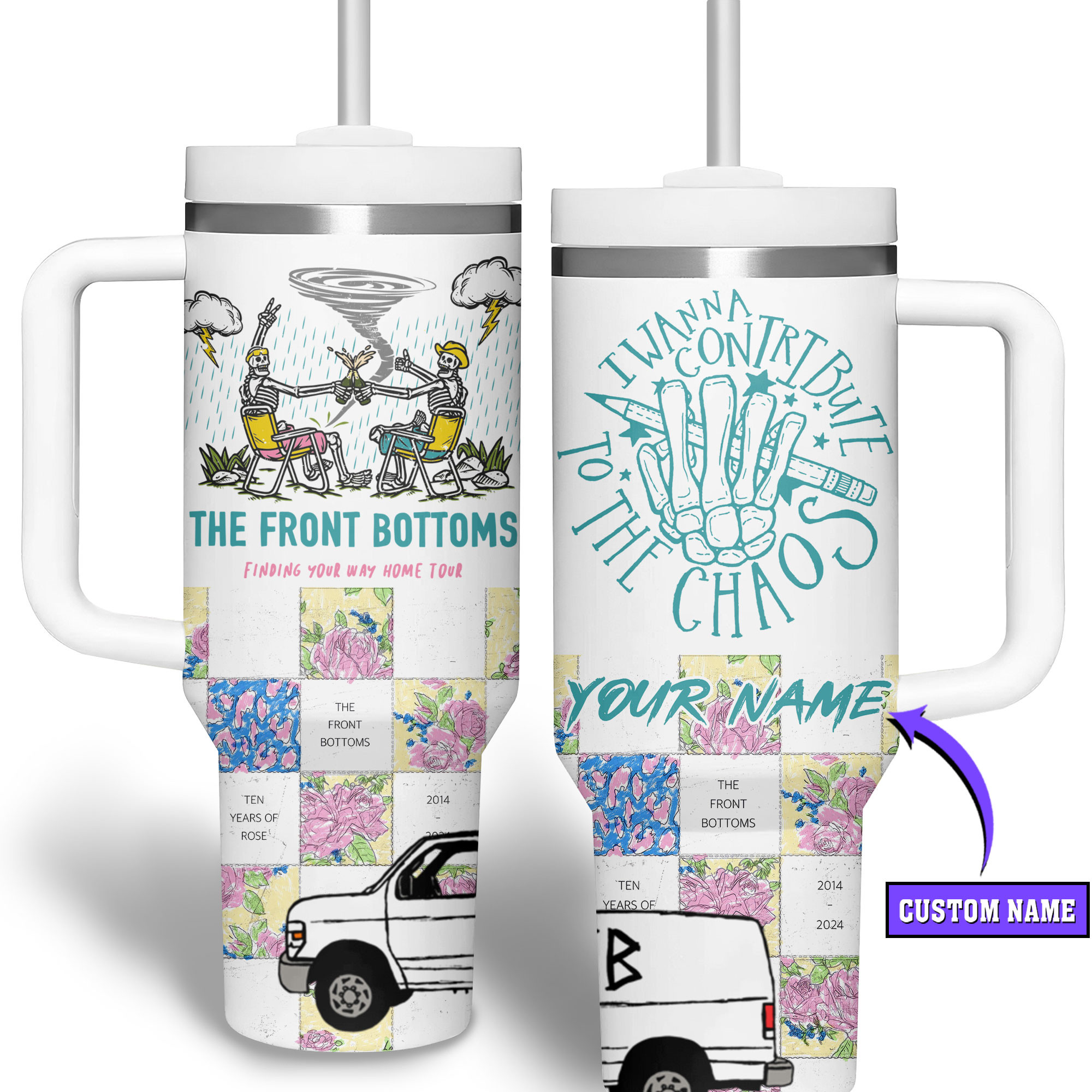 The Front Bottoms Music Custom Stanley Cup 40 oz 30 oz Tumbler With Handle