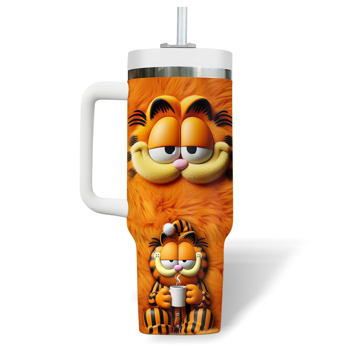 The Garfield Cartoon Custom Stanley Cup 40 oz 30 oz Tumbler With Handle