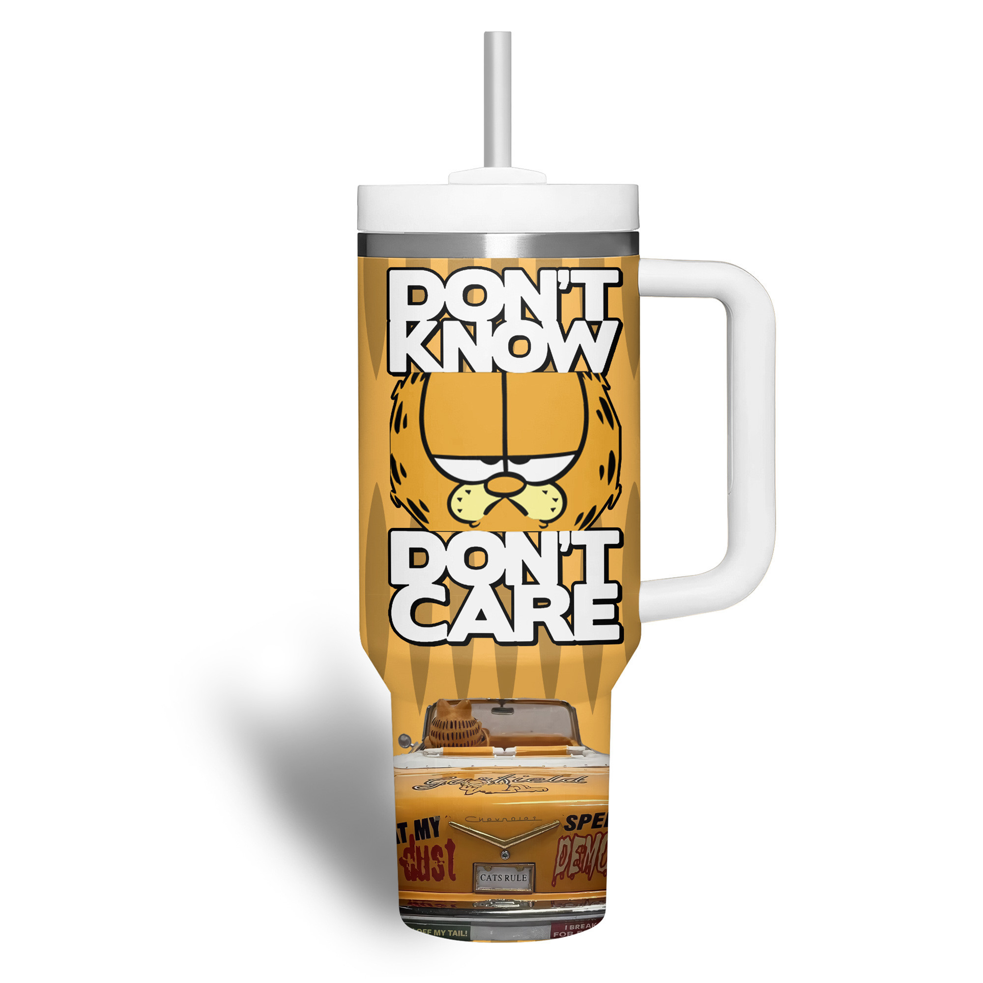 The Garfield Cartoon Custom Stanley Cup 40 oz 30 oz Tumbler With Handle