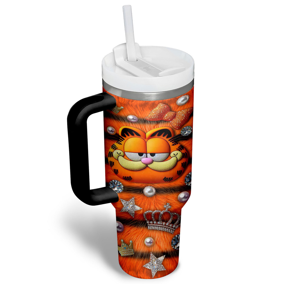 The Garfield Cartoon Custom Stanley Cup 40 oz 30 oz Tumbler With Handle