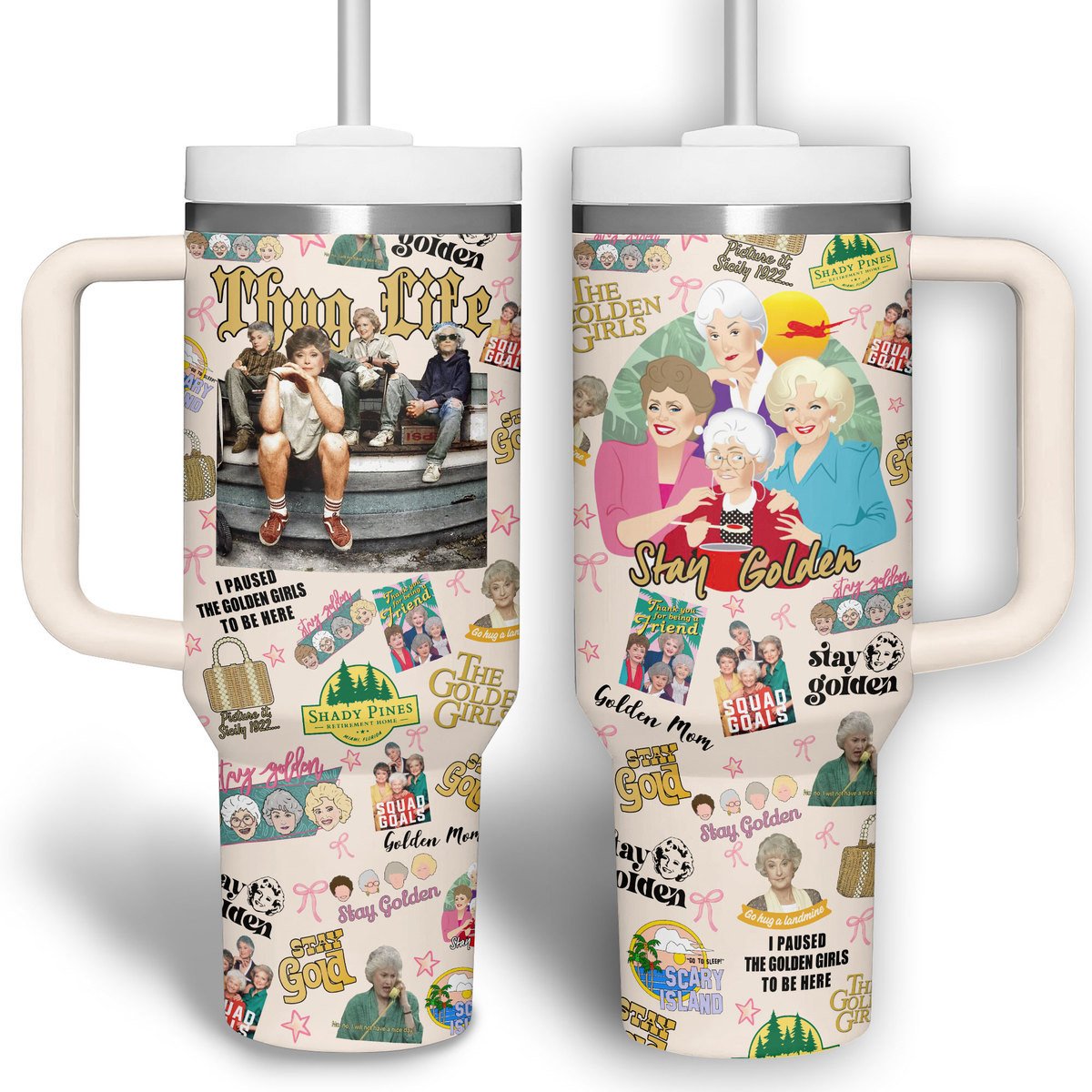 The Golden Girls TV Series Custom Stanley Cup 40 oz 30 oz Tumbler With Handle