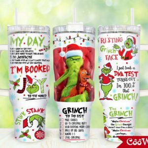 The Grinch Custom Stanley Cup 40 oz 30 oz Tumbler With Handle