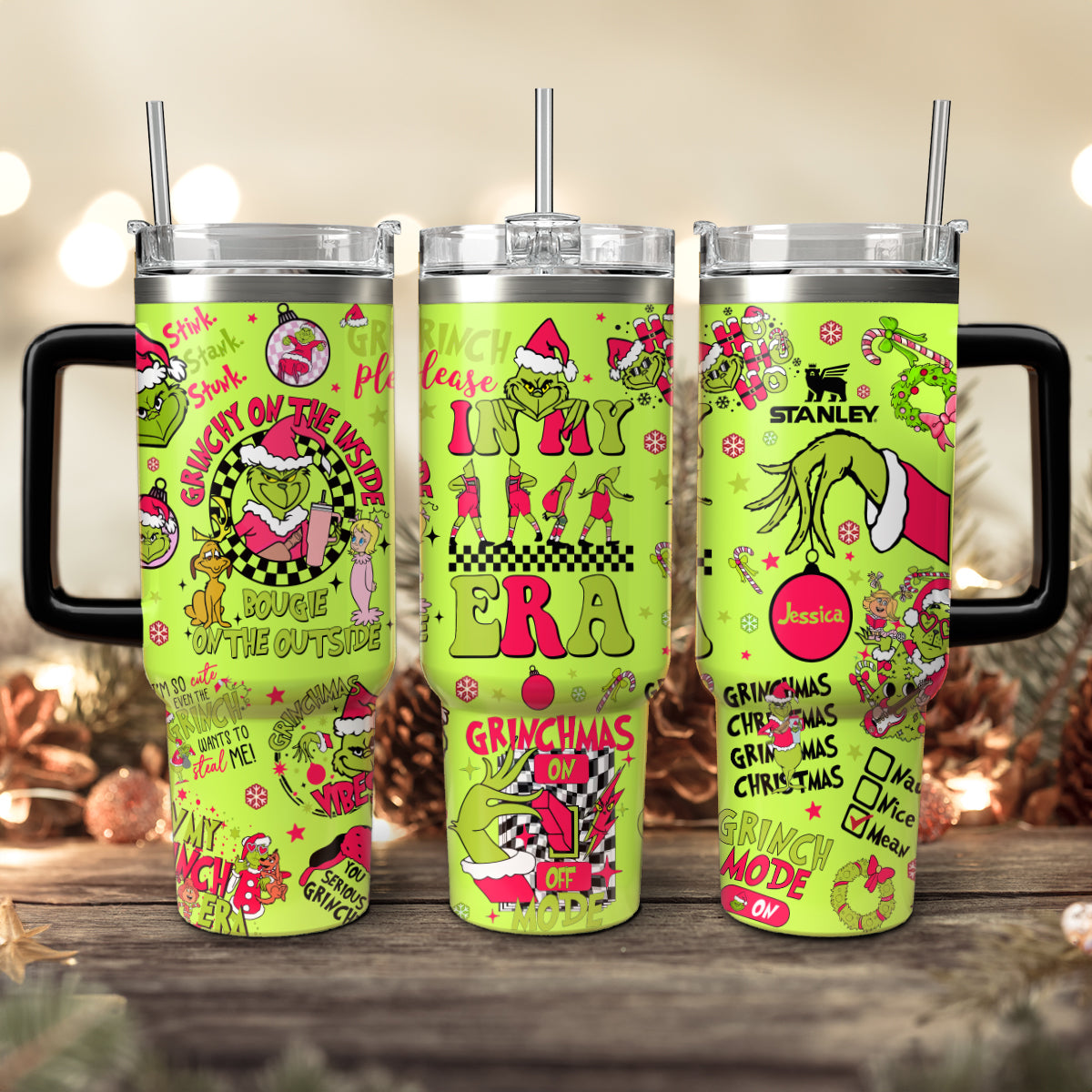 The Grinch Movies Christmas Custom Stanley Cup 40 oz 30 oz Tumbler With Handle