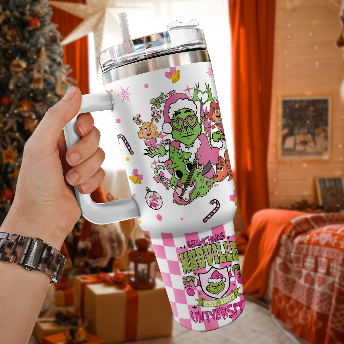 The Grinch Movies Christmas Custom Stanley Cup 40 oz 30 oz Tumbler With Handle