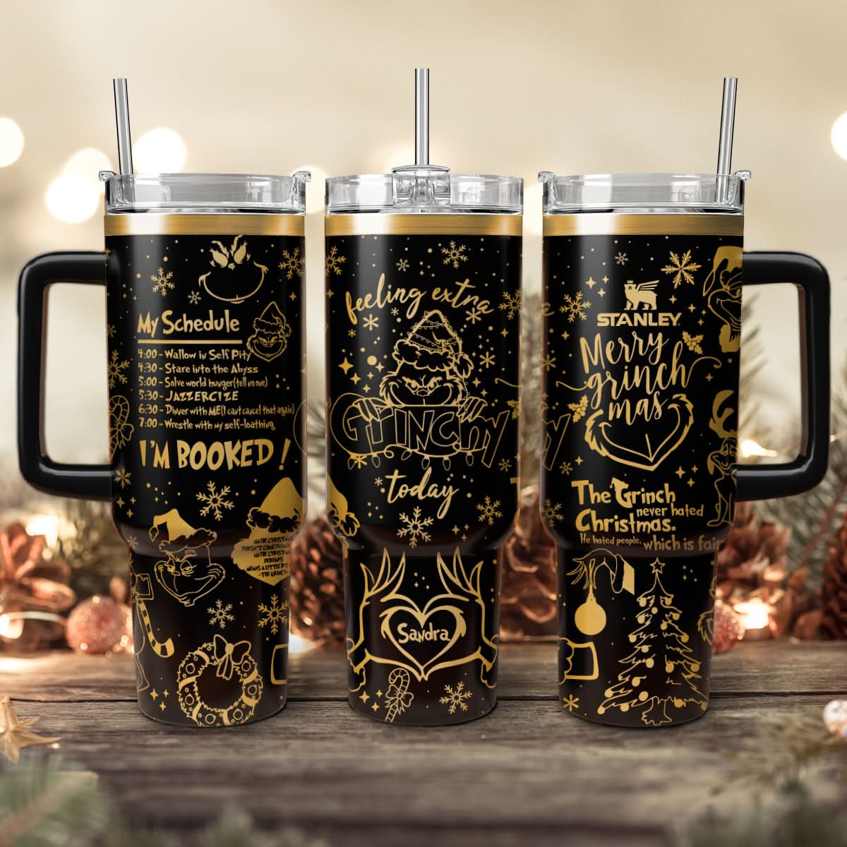 The Grinch Movies Christmas Custom Stanley Cup 40 oz 30 oz Tumbler With Handle