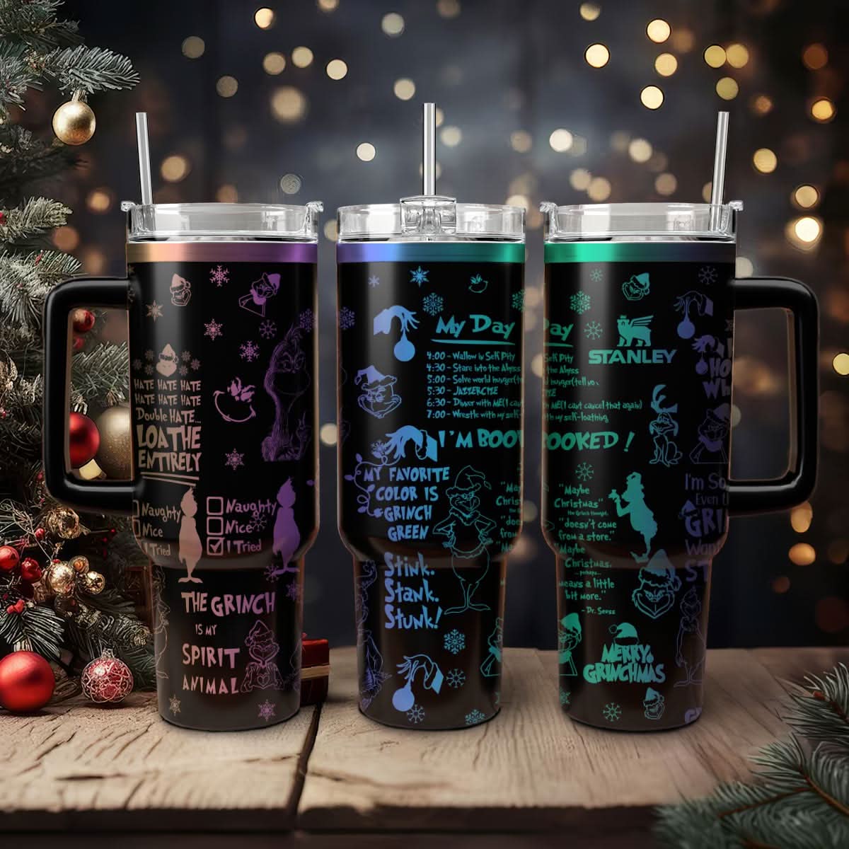 The Grinch Movies Christmas Custom Stanley Cup 40 oz 30 oz Tumbler With Handle