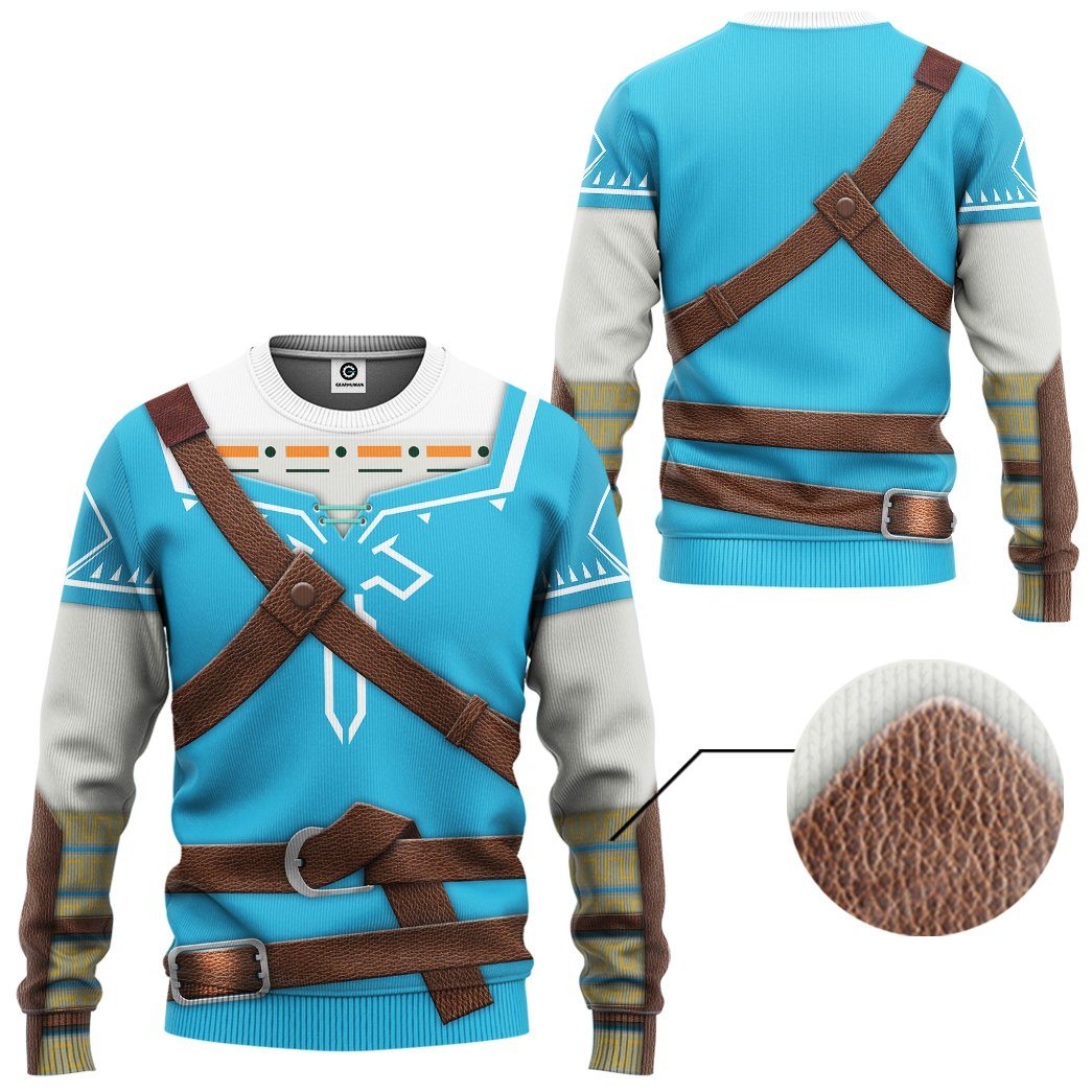 The Legend Of Zelda Link BOTW Cosplay Costume Hoodie Sweatshirt T-Shirt Sweatpants Tracksuit - Stormmerch Exclusive
