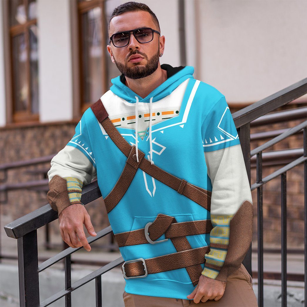The Legend Of Zelda Link BOTW Cosplay Costume Hoodie Sweatshirt T-Shirt Sweatpants Tracksuit - Stormmerch Exclusive