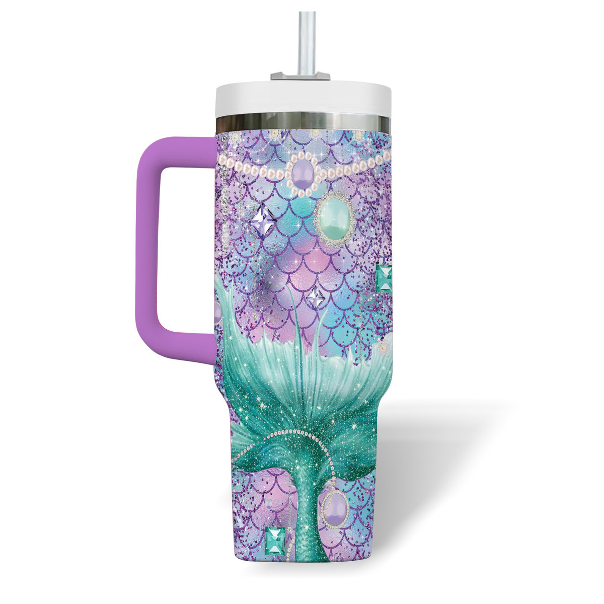 The Little Mermaid Cartoon Custom Stanley Cup 40 oz 30 oz Tumbler With Handle
