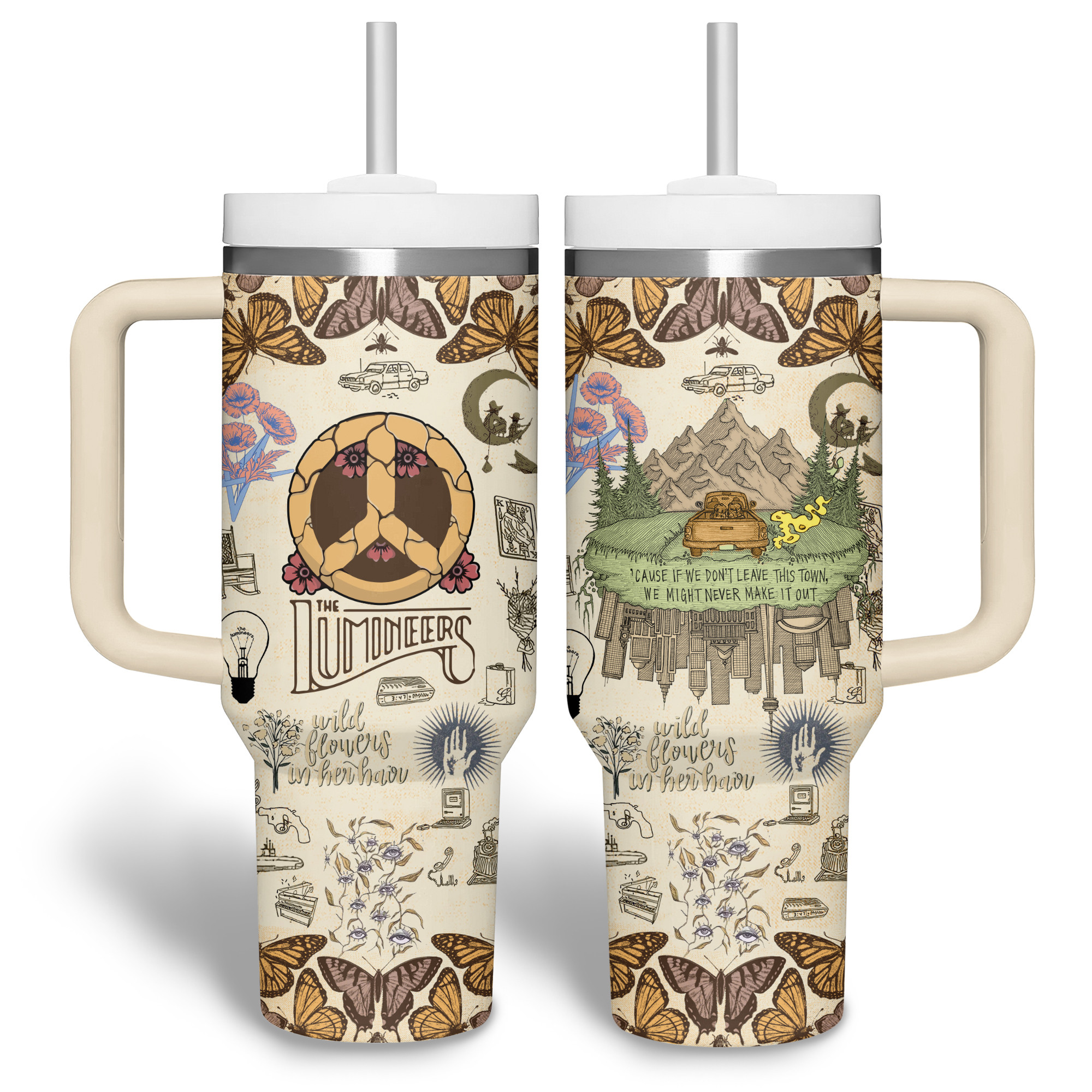 The Lumineers Music Custom Stanley Cup 40 oz 30 oz Tumbler With Handle