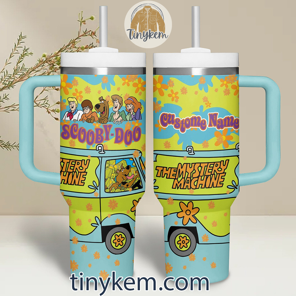 The Mystery Machine Scooby Doo Cartoon Custom Stanley Cup 40 oz 30 oz Tumbler With Handle