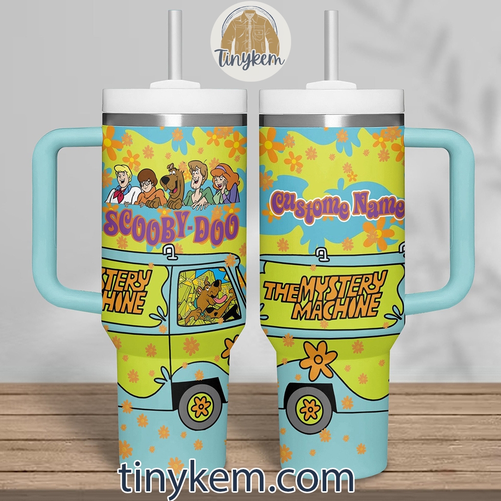 The Mystery Machine Scooby Doo Cartoon Custom Stanley Cup 40 oz 30 oz Tumbler With Handle