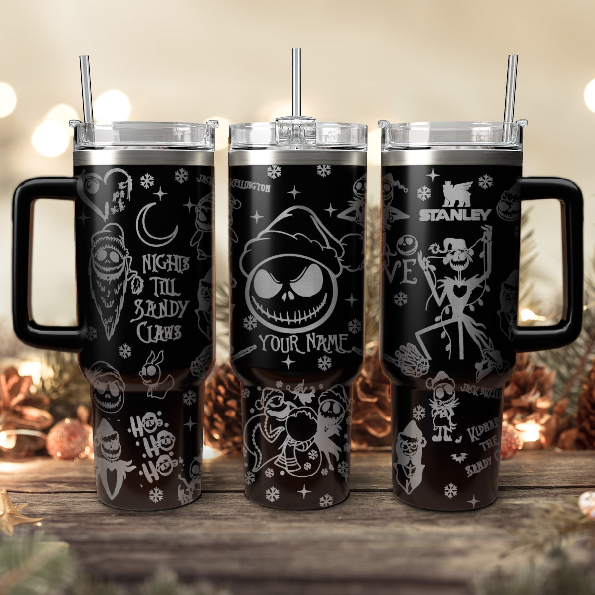 The Nightmare Before Christmas Movies Custom Stanley Cup 40 oz 30 oz Tumbler With Handle