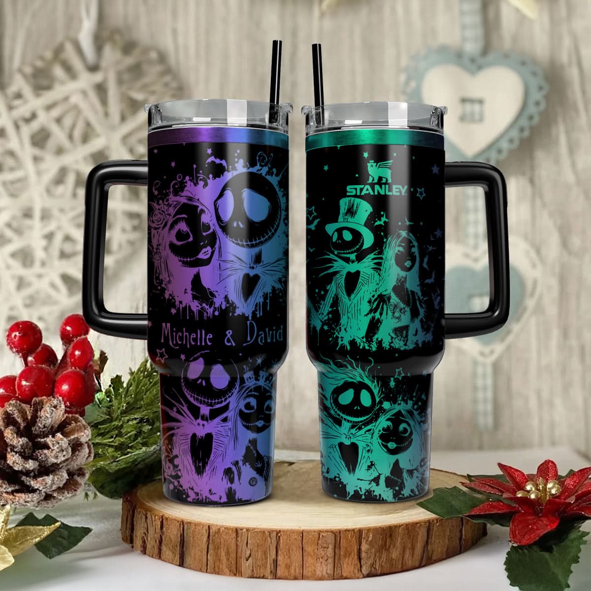The Nightmare Before Christmas Movies Custom Stanley Cup 40 oz 30 oz Tumbler With Handle