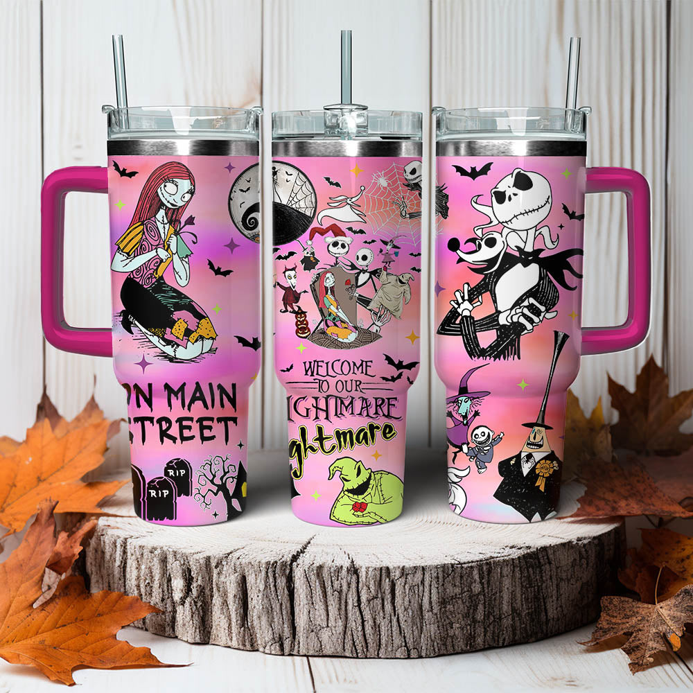 The Nightmare Before Christmas Movies Custom Stanley Cup 40 oz 30 oz Tumbler With Handle