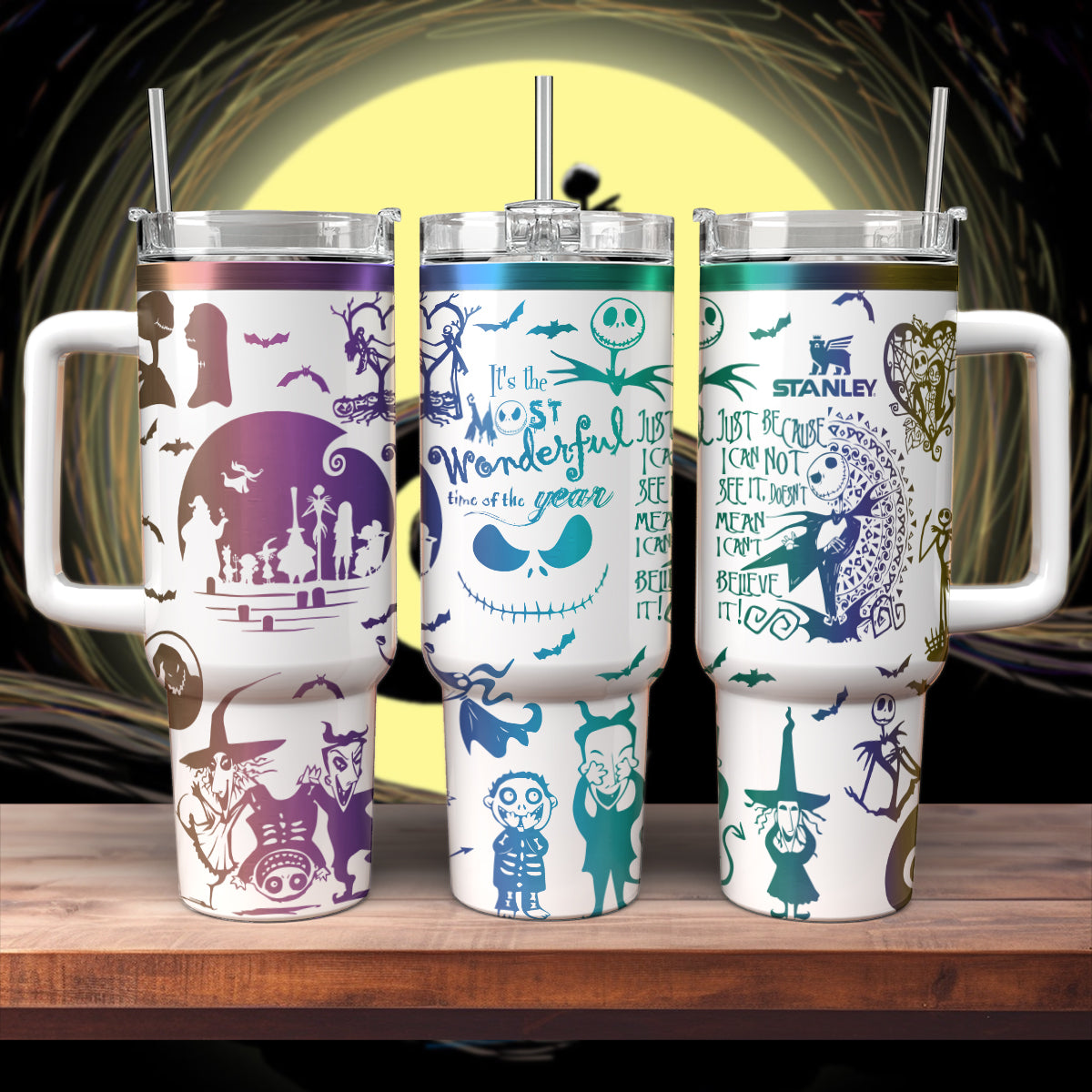 The Nightmare Before Christmas Movies Custom Stanley Cup 40 oz 30 oz Tumbler With Handle