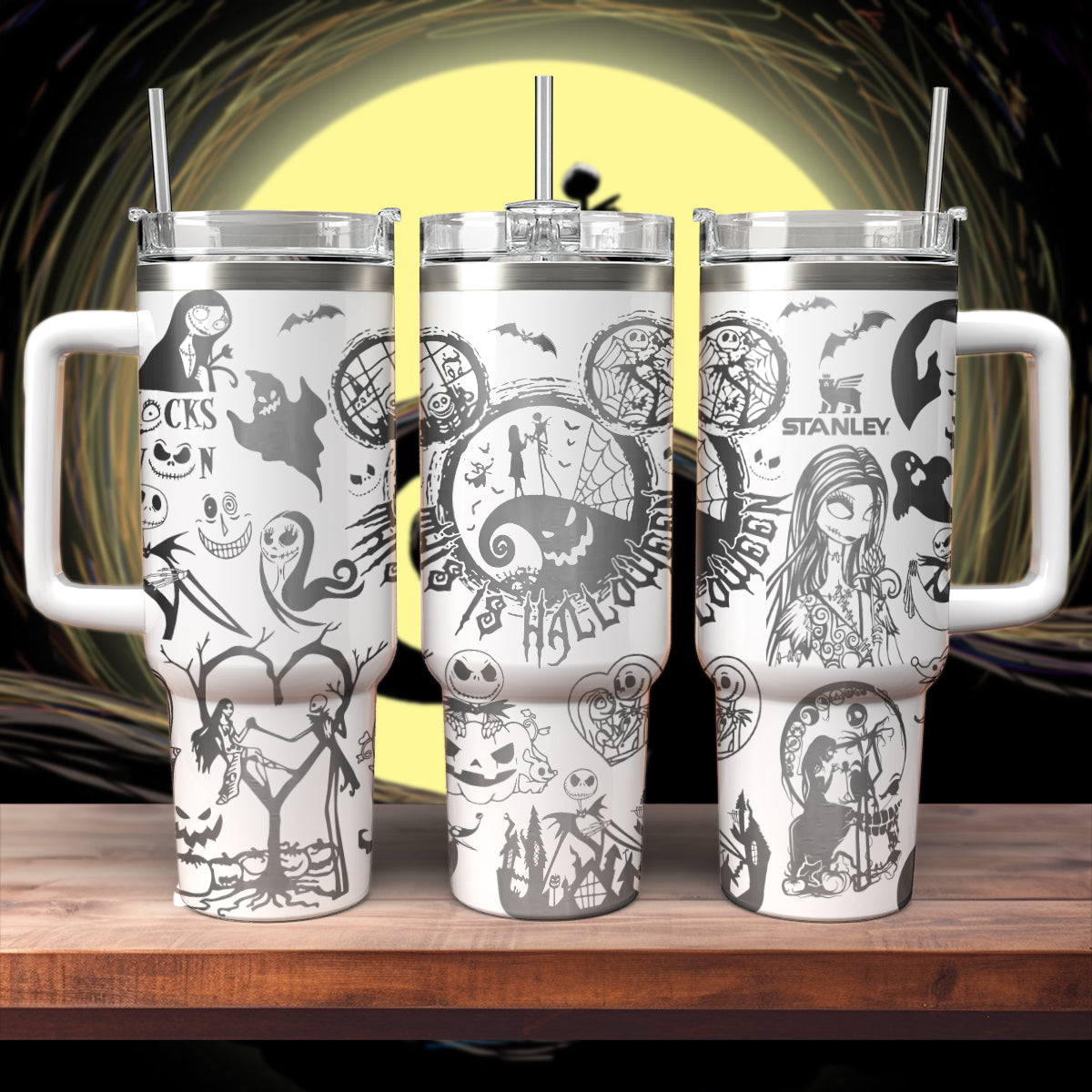 The Nightmare Before Christmas Movies Custom Stanley Cup 40 oz 30 oz Tumbler With Handle