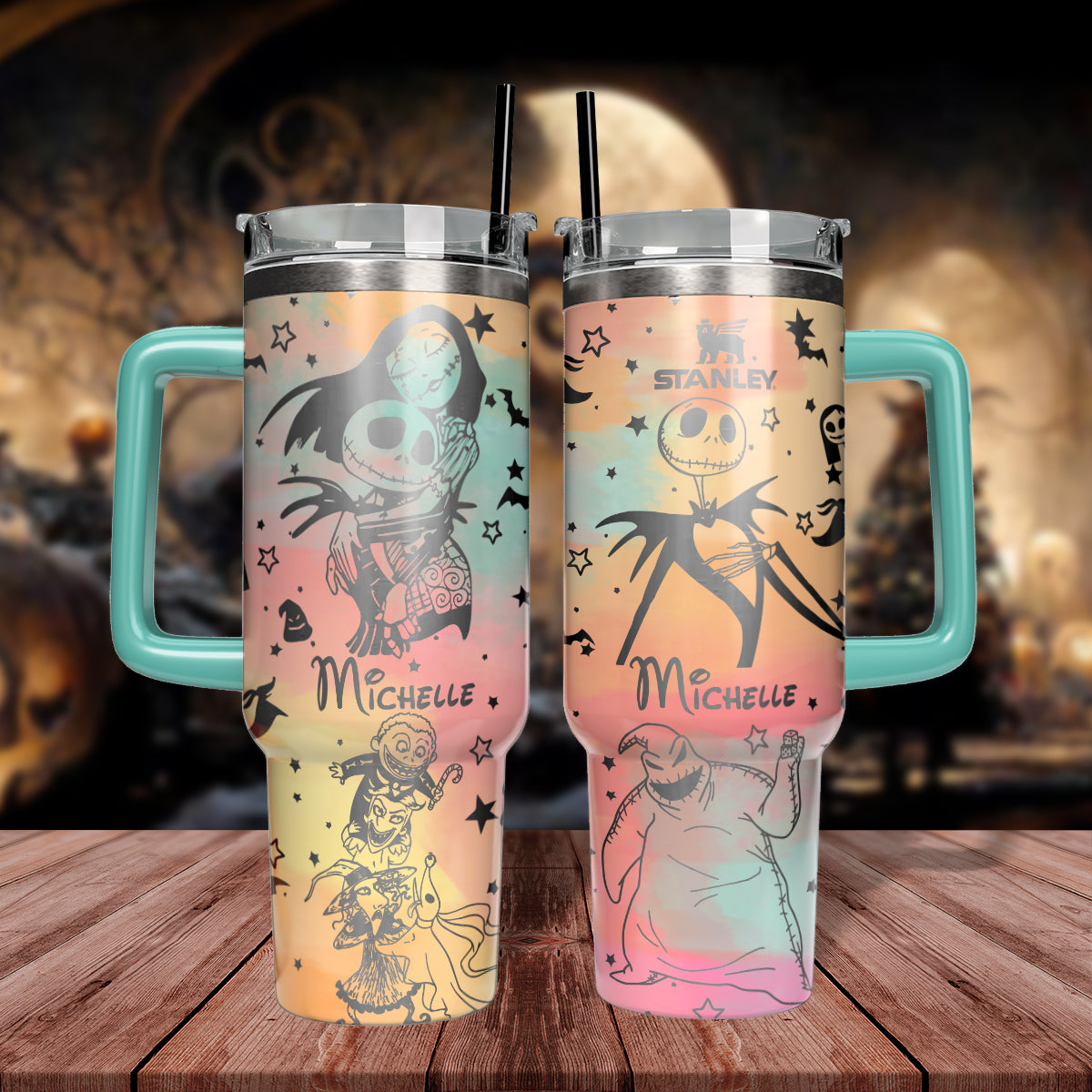 The Nightmare Before Christmas Movies Custom Stanley Cup 40 oz 30 oz Tumbler With Handle