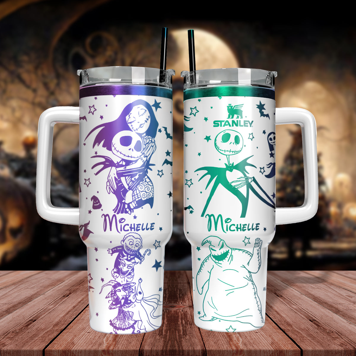 The Nightmare Before Christmas Movies Custom Stanley Cup 40 oz 30 oz Tumbler With Handle
