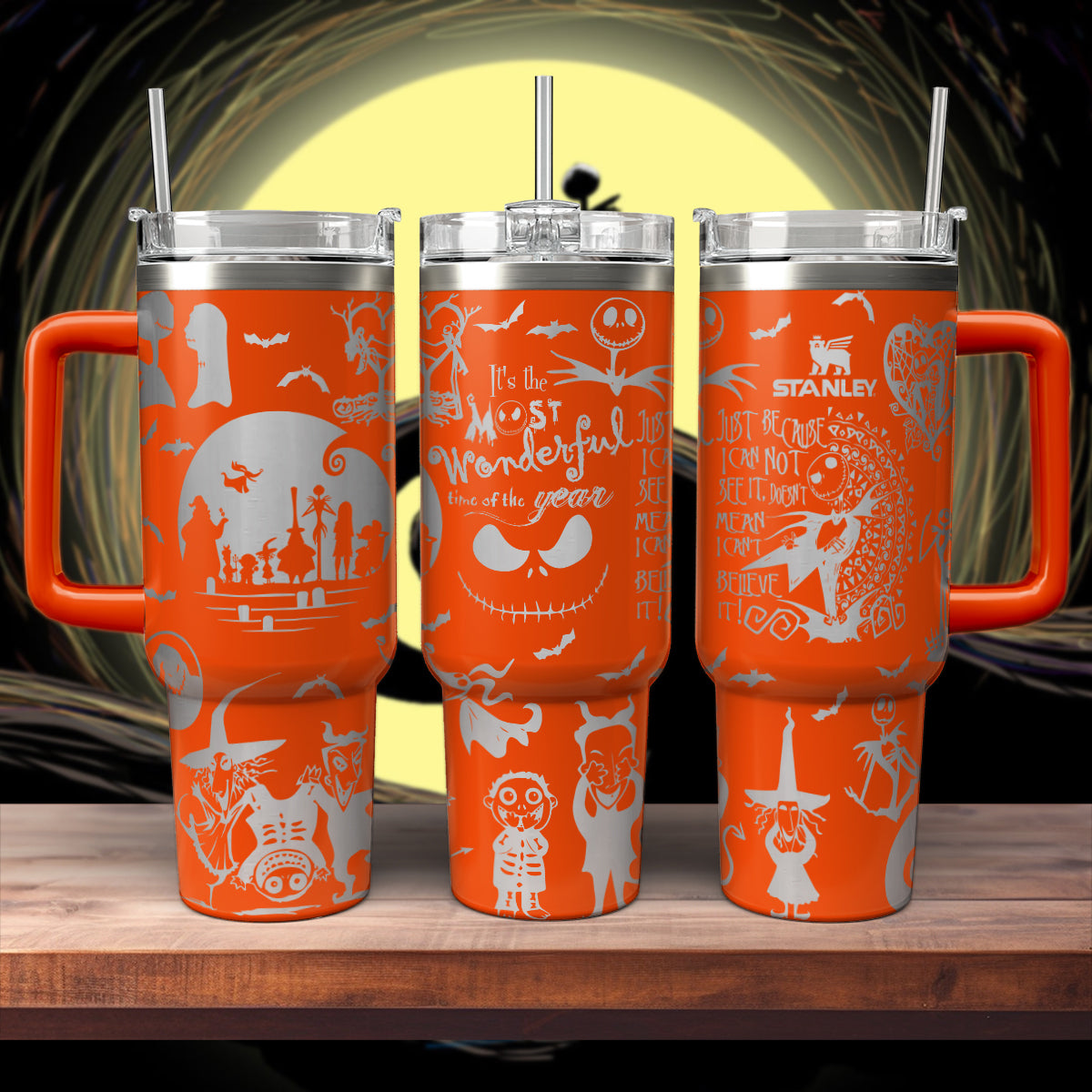 The Nightmare Before Christmas Movies Custom Stanley Cup 40 oz 30 oz Tumbler With Handle