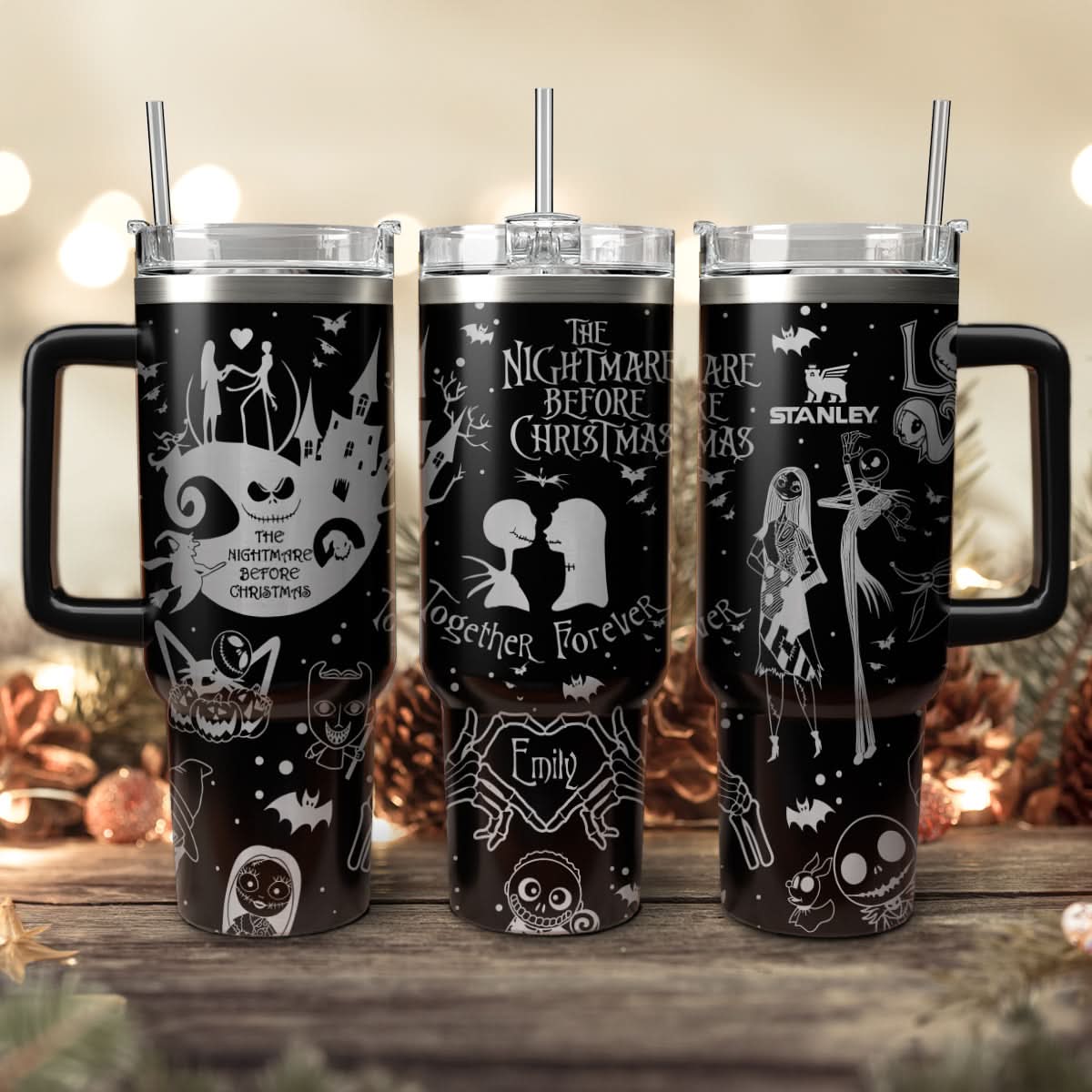 The Nightmare Before Christmas Movies Custom Stanley Cup 40 oz 30 oz Tumbler With Handle