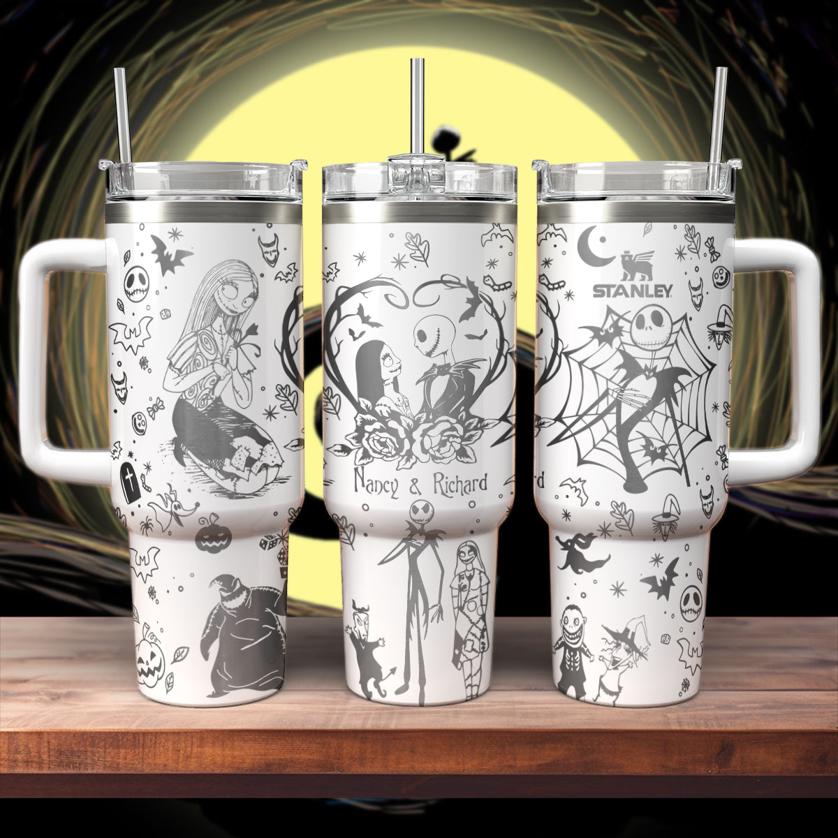 The Nightmare Before Christmas Movies Custom Stanley Cup 40 oz 30 oz Tumbler With Handle