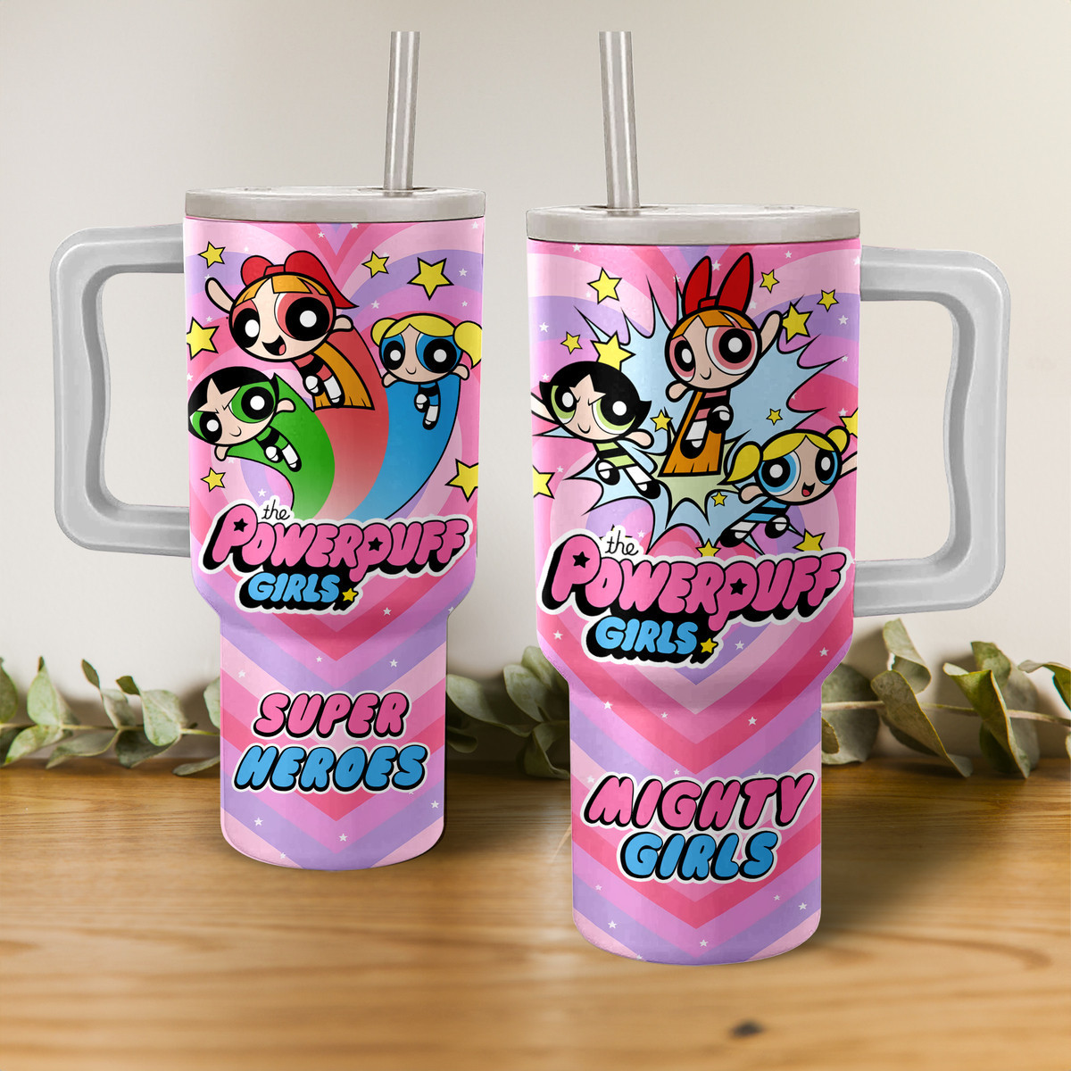 The Powerpuff Girls Cartoon Custom Stanley Cup 40 oz 30 oz Tumbler With Handle
