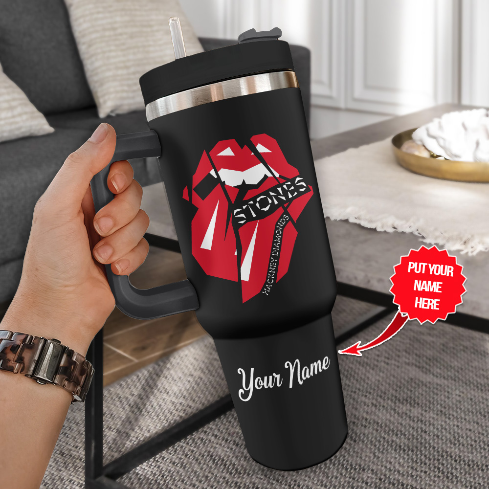 The Rolling Stones Music Custom Stanley Cup 40 oz 30 oz Tumbler With Handle