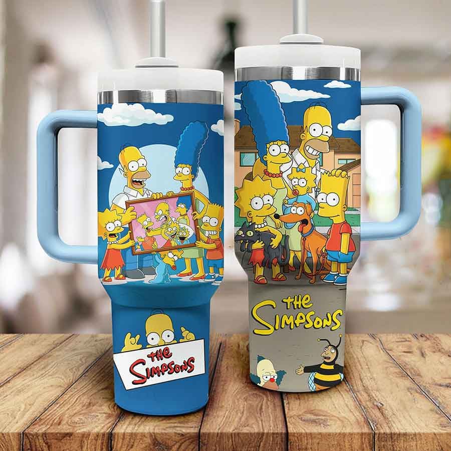 The Simpsons TV Series Custom Stanley Cup 40 oz 30 oz Tumbler With Handle